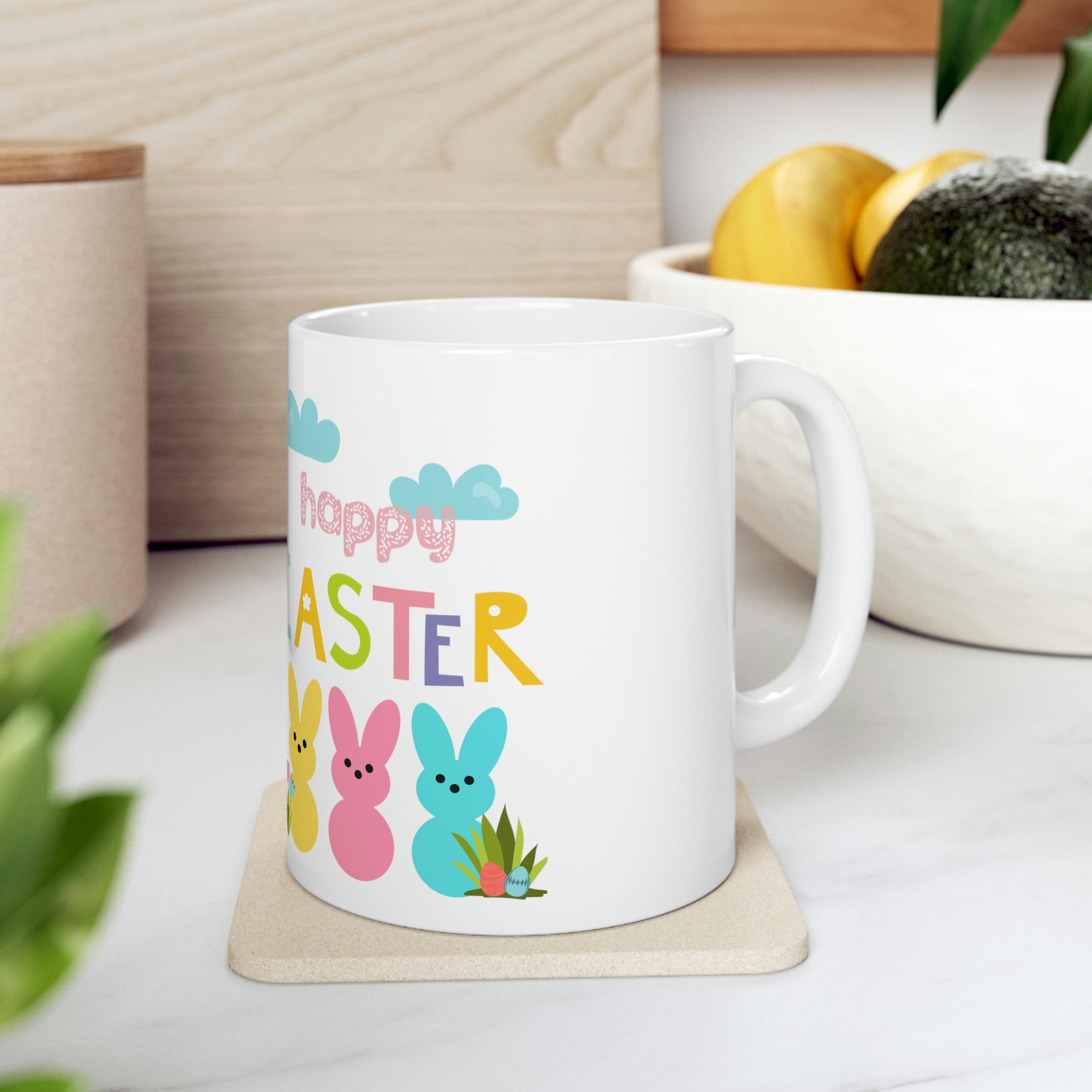 Happy Easter Bunny Ceramic Mug 11oz