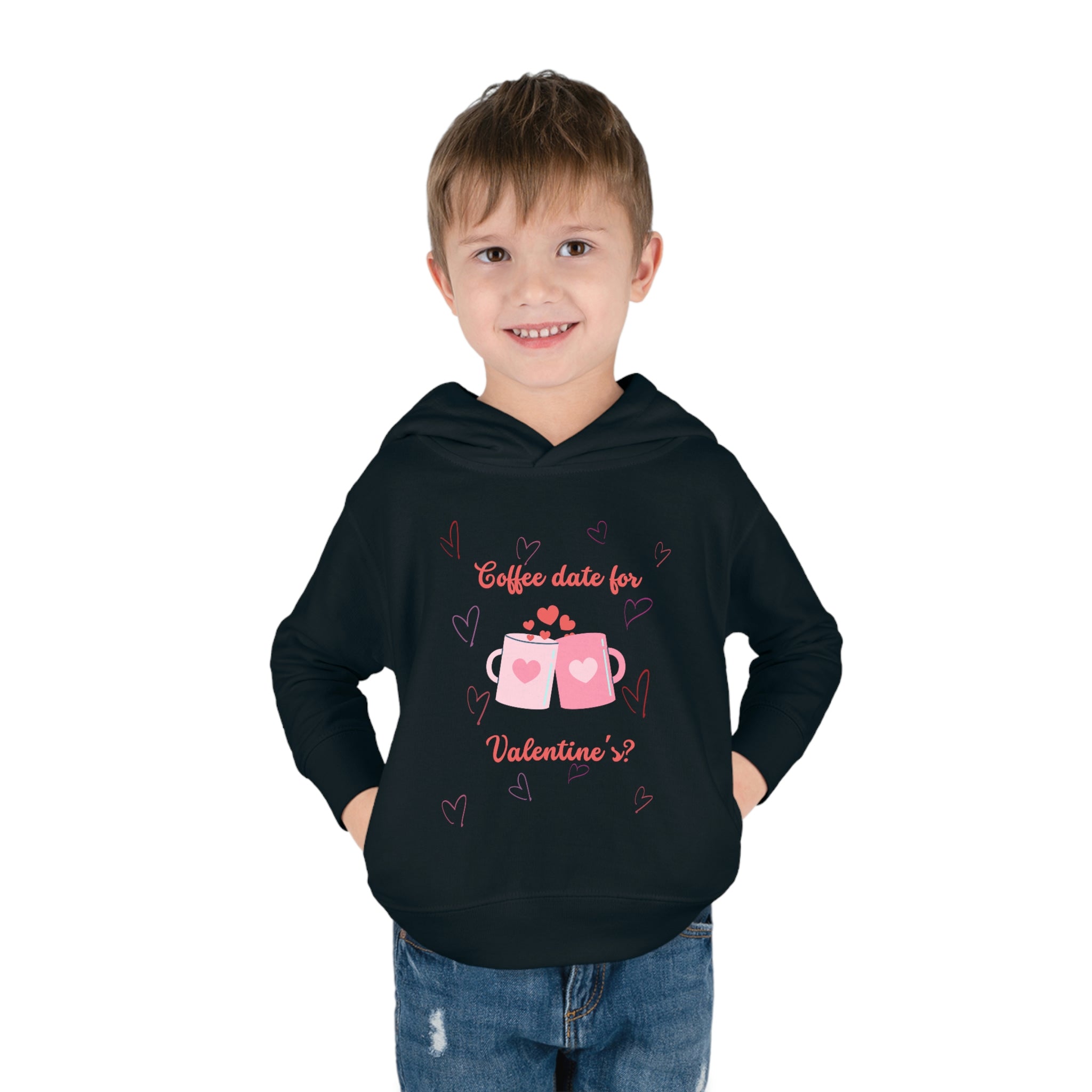 I Love Coffee & You!! Toddler Pullover Fleece Hoodie