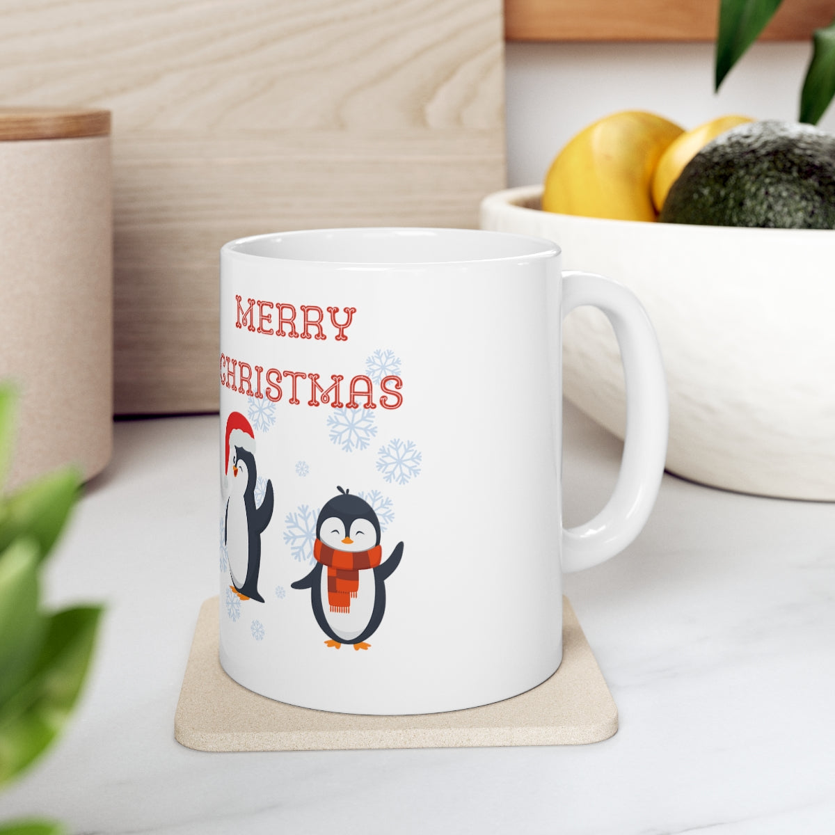 Penguin Merry Christmas Ceramic Mug 11oz