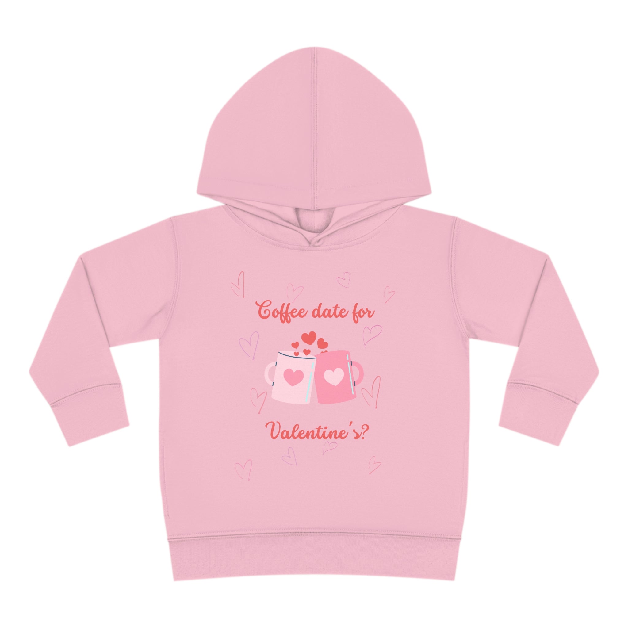 Coffee Date For Valentine's Toddler Pullover Fleece Hoodie