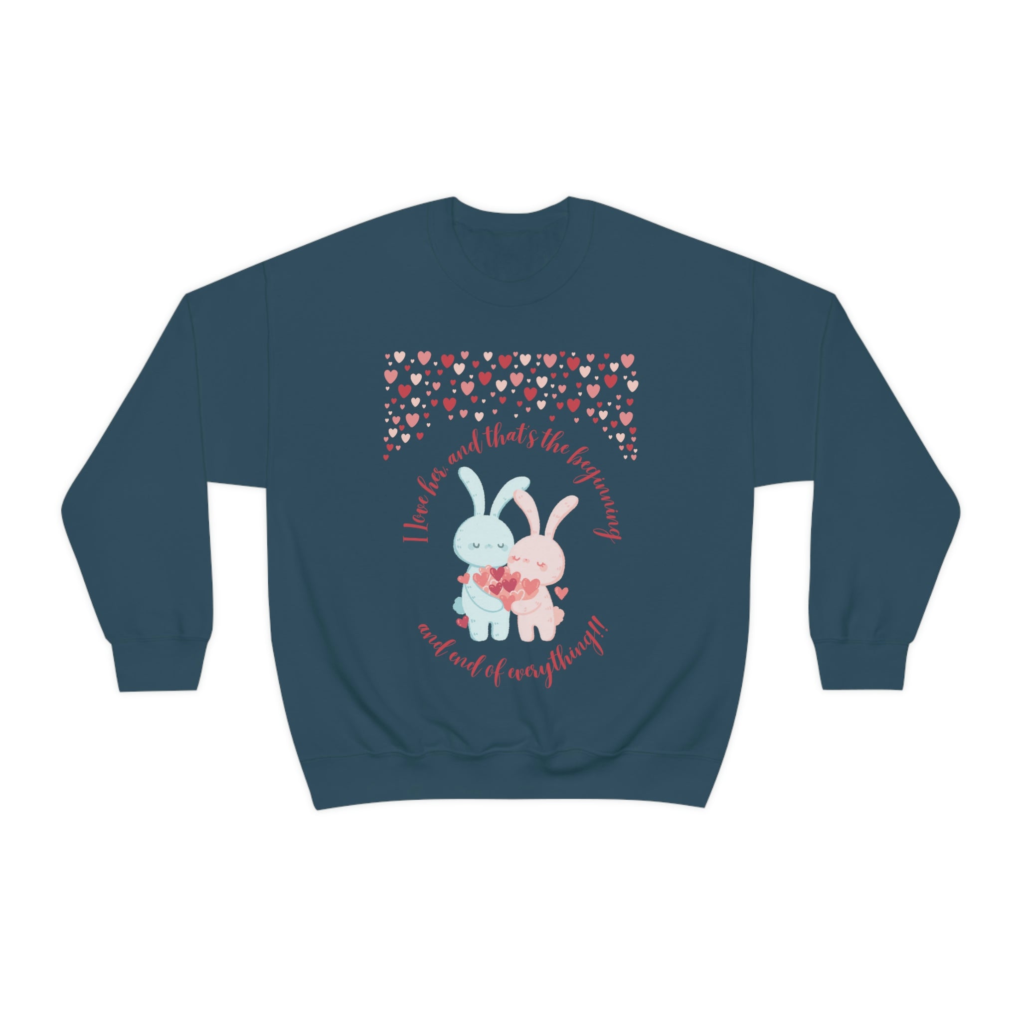 The I Love Her U & Me Unisex Heavy Blend™ Crewneck Sweatshirt