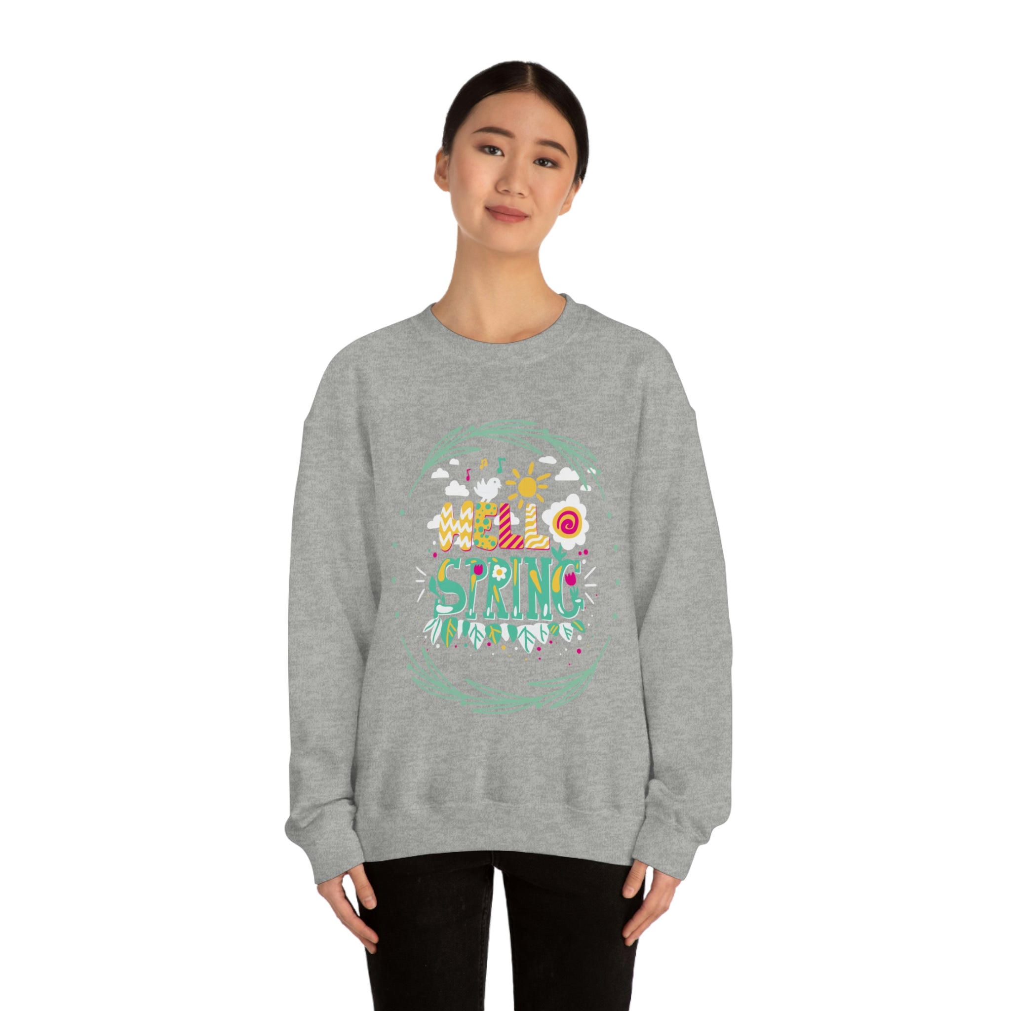 Hello Spring Unisex Heavy Blend™ Crewneck Sweatshirt