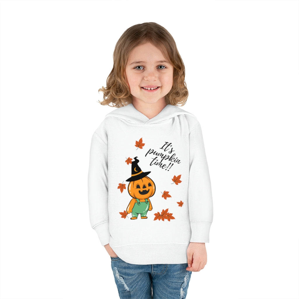 It's Pumpkin Time Toddler Pullover Fleece Hoodie