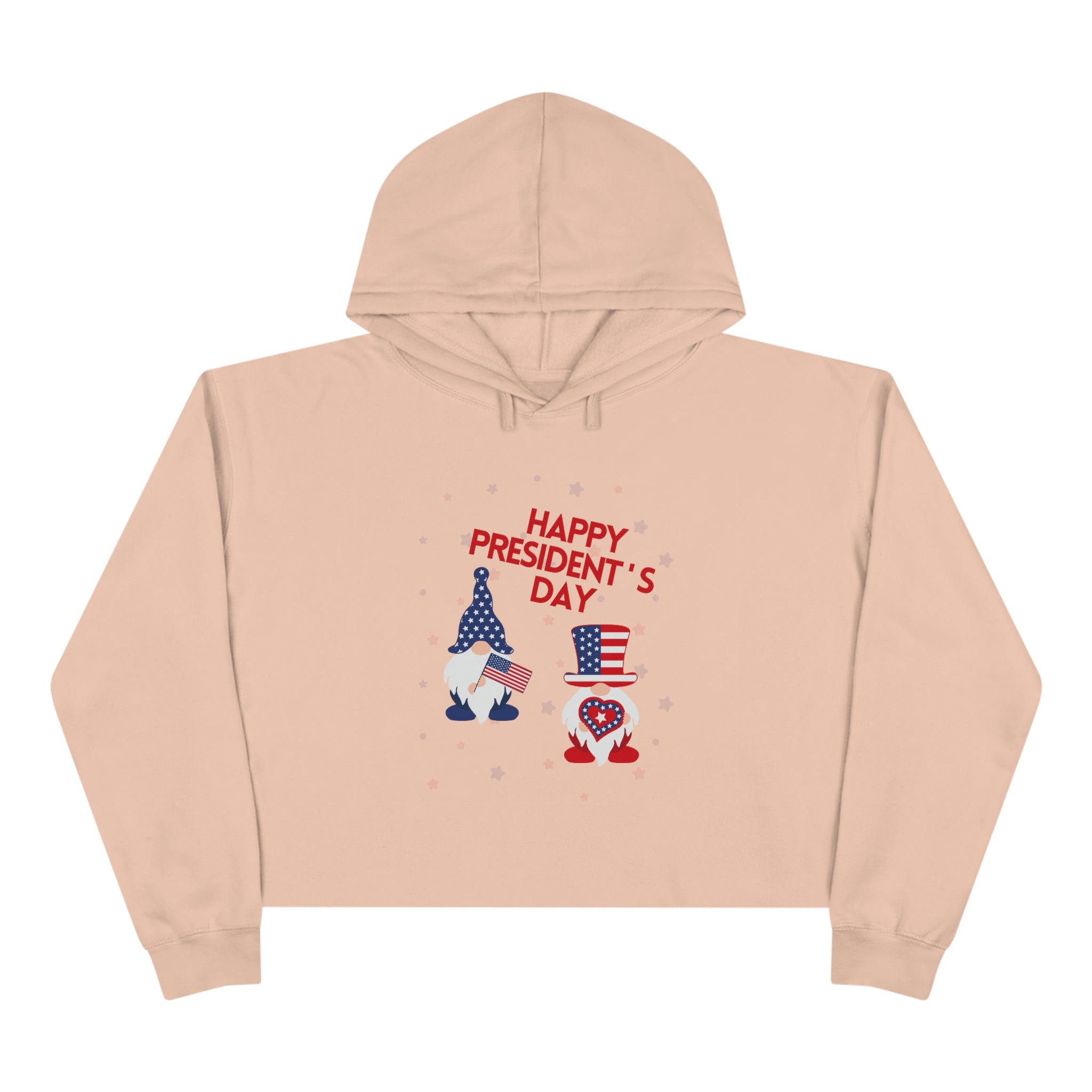 Happy President's Day Gnome Crop Hoodie