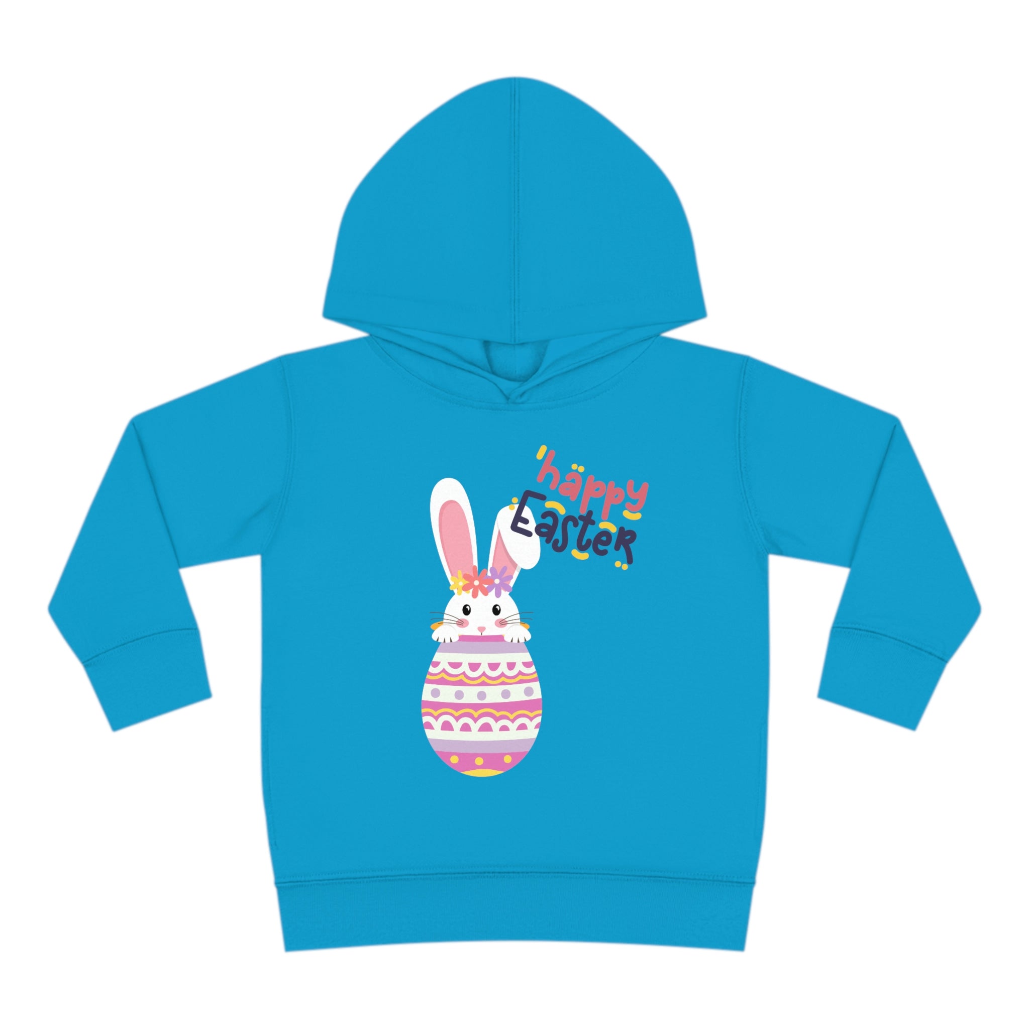 Happy Easter Day Bunny Toddler Pullover Fleece Hoodie