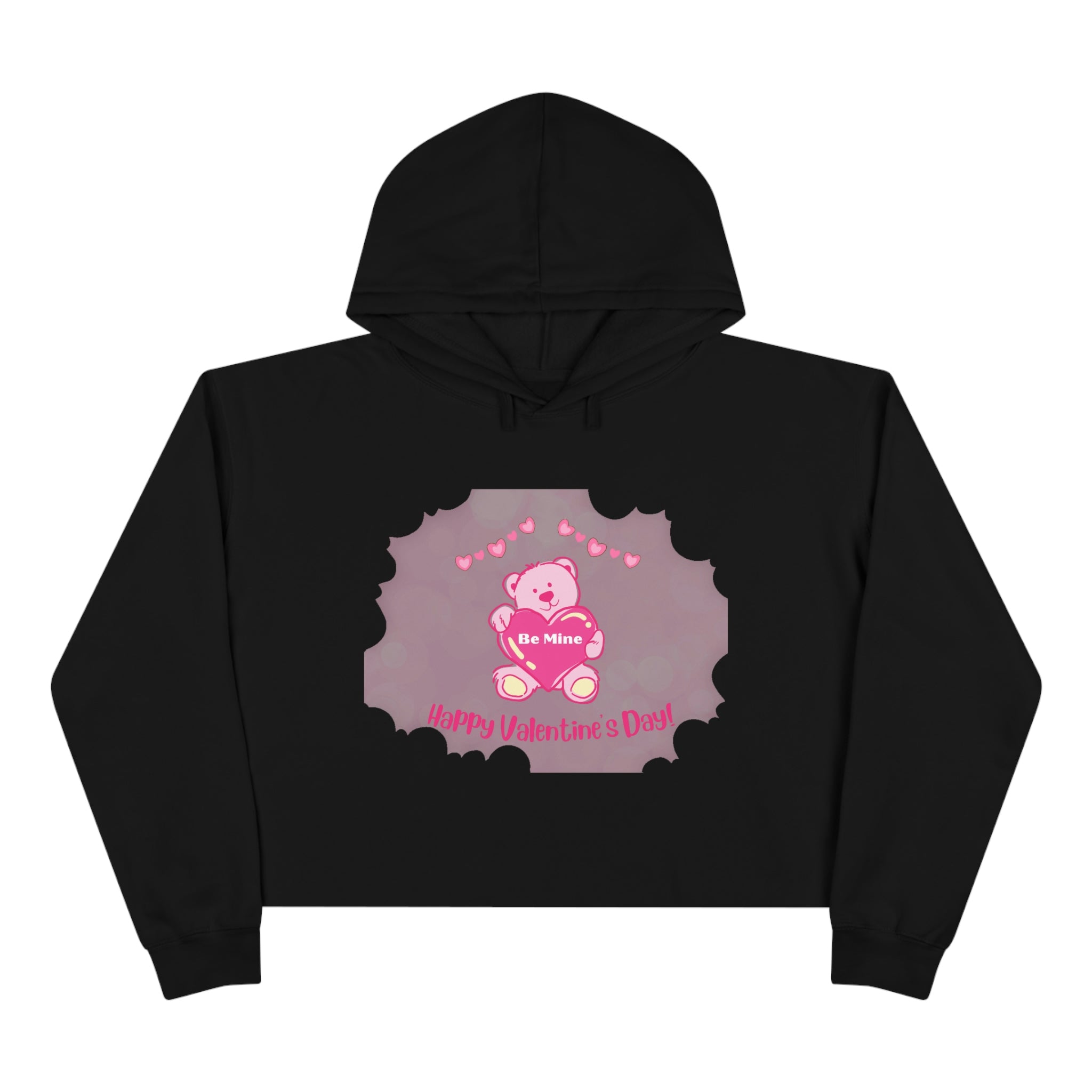 Happy Valentine's Day Be Mine Crop Hoodie