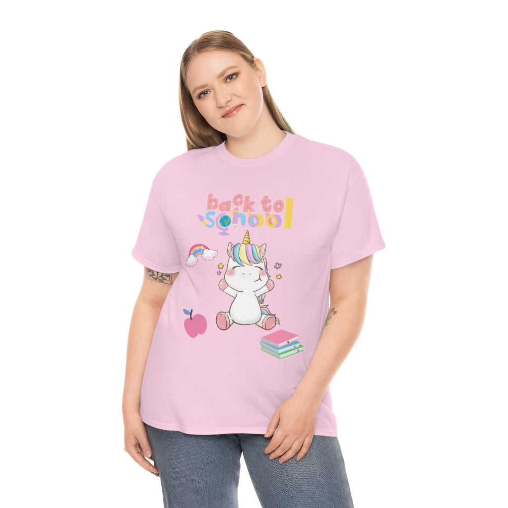 Back to School Unicorn Unisex Heavy Cotton Tee