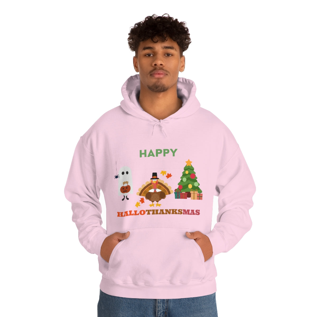 Happy Hallothanksmas Unisex Heavy Blend™ Hooded Sweatshirt