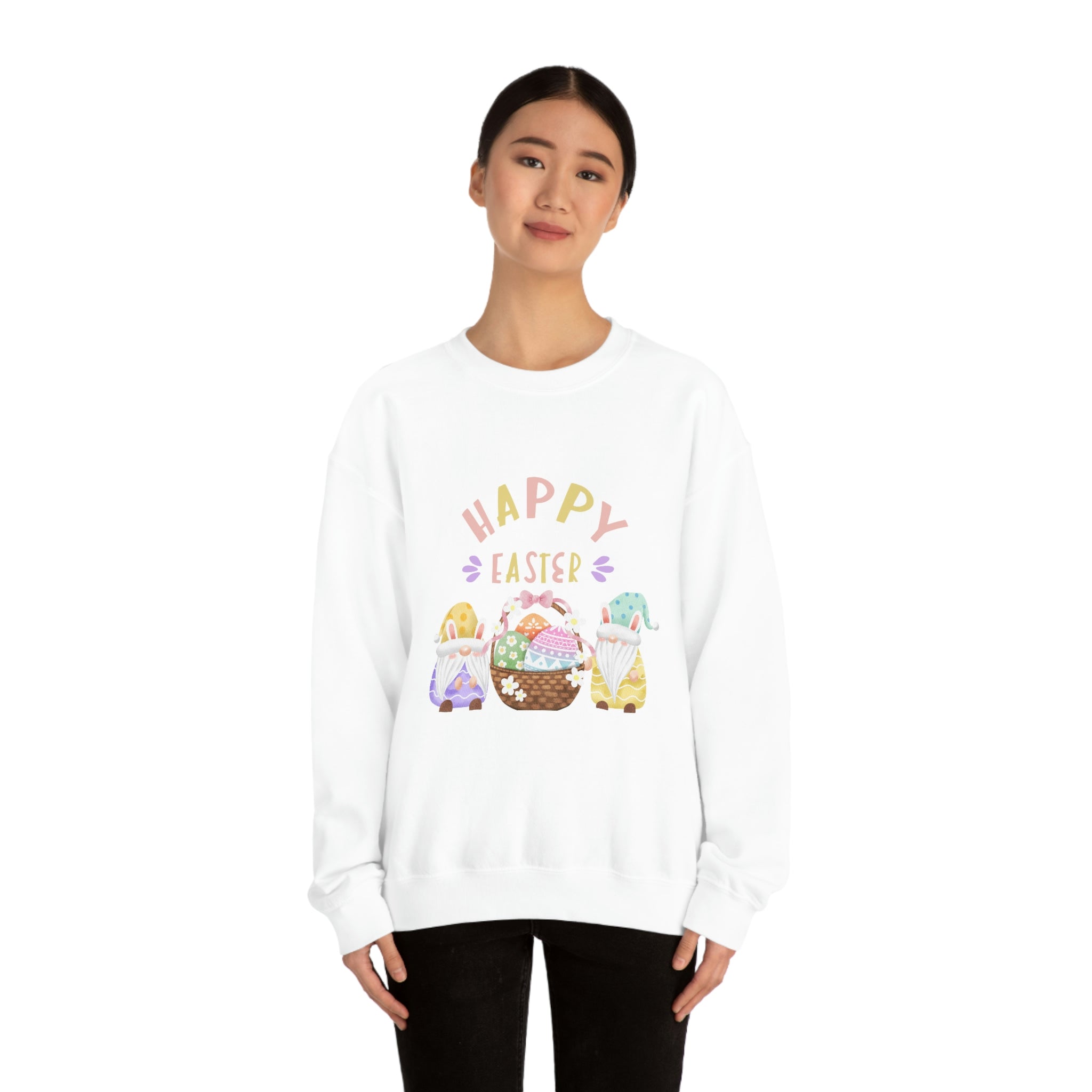 Happy Easter Gnome Unisex Heavy Blend™ Crewneck Sweatshirt