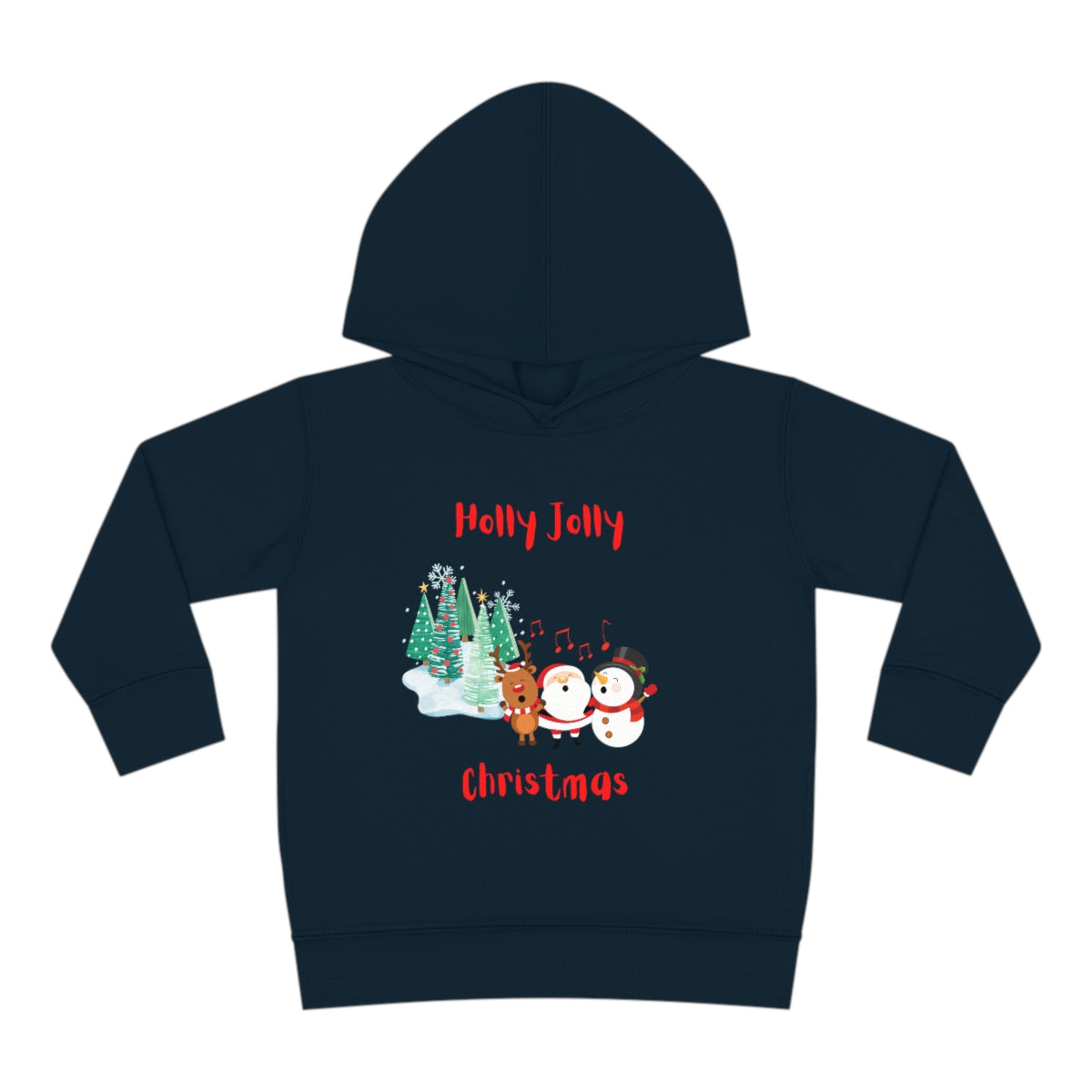 Holly Jolly Christmas Toddler Pullover Fleece Hoodie