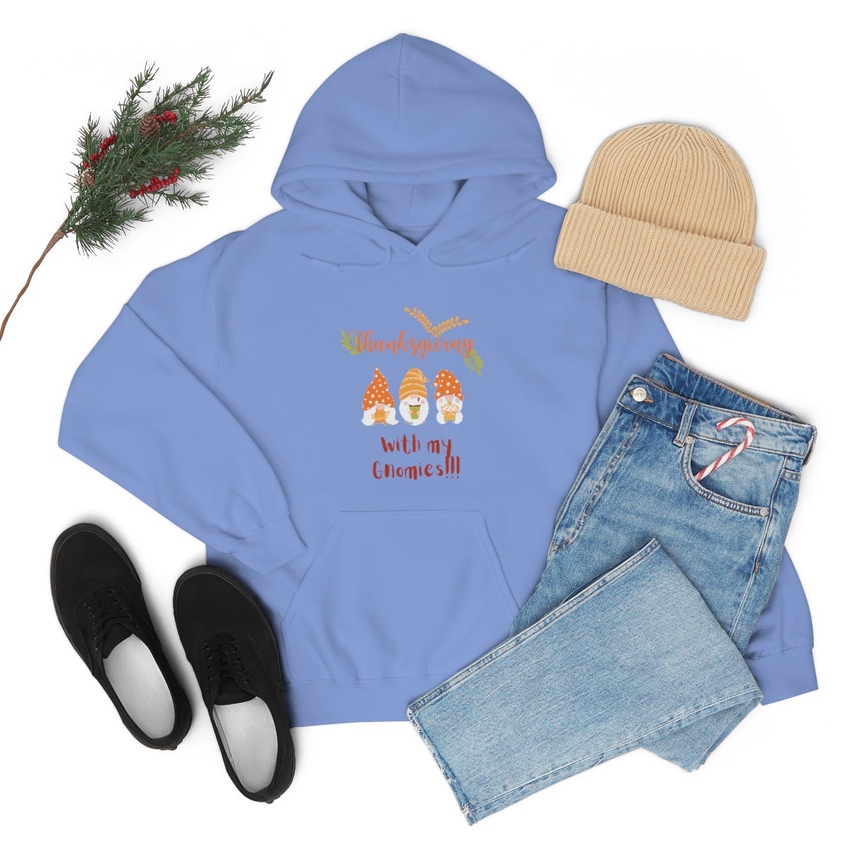 Thanksgiving With My Gnomies Unisex Heavy Blend™ Hooded Sweatshirt