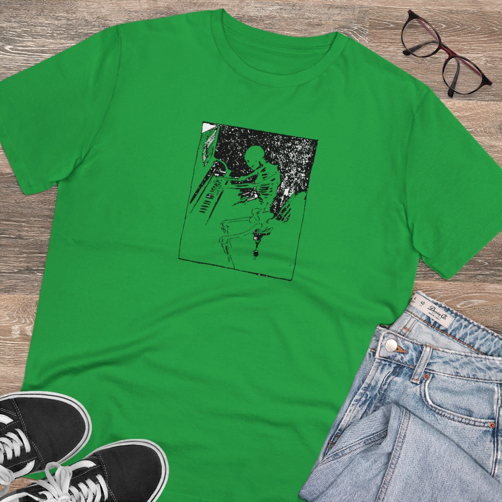 Skeleton Piano Player Organic Creator T-shirt - Unisex