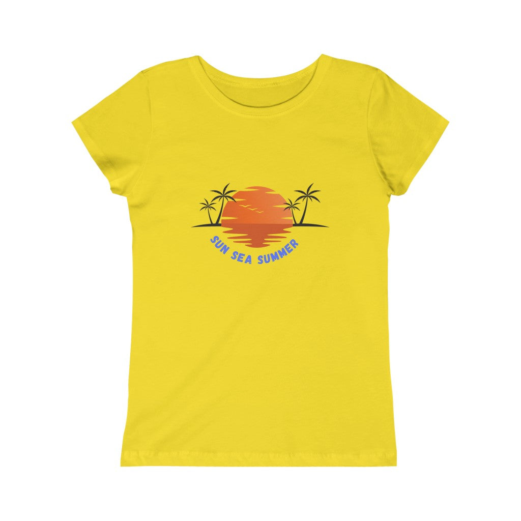 Sun Sea Summer Girls Princess Tee