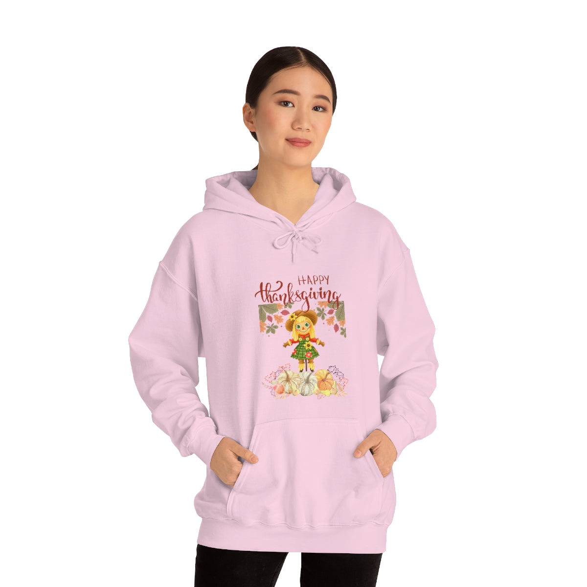 Scarecrow Happy Thanksgiving Unisex Heavy Blend™ Hooded Sweatshirt