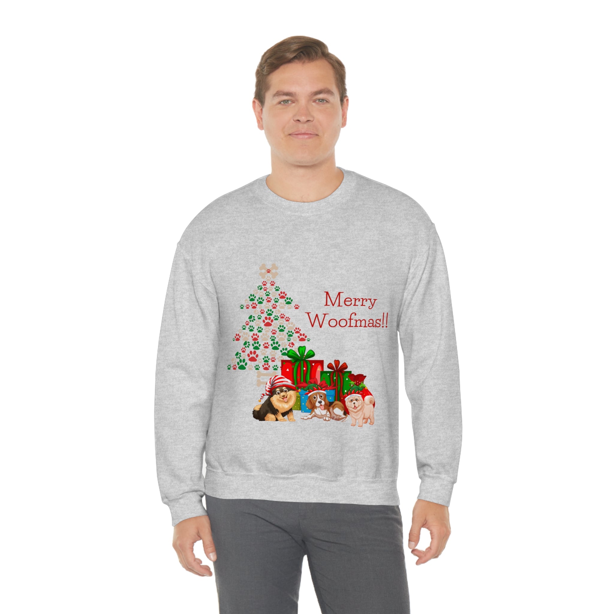 Merry Woolfmas Unisex Heavy Blend™ Crewneck Sweatshirt