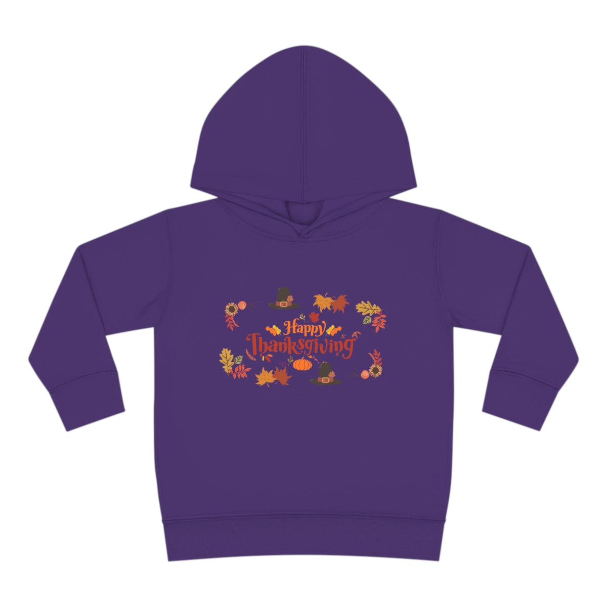 Happy Thanksgiving Toddler Pullover Fleece Hoodie