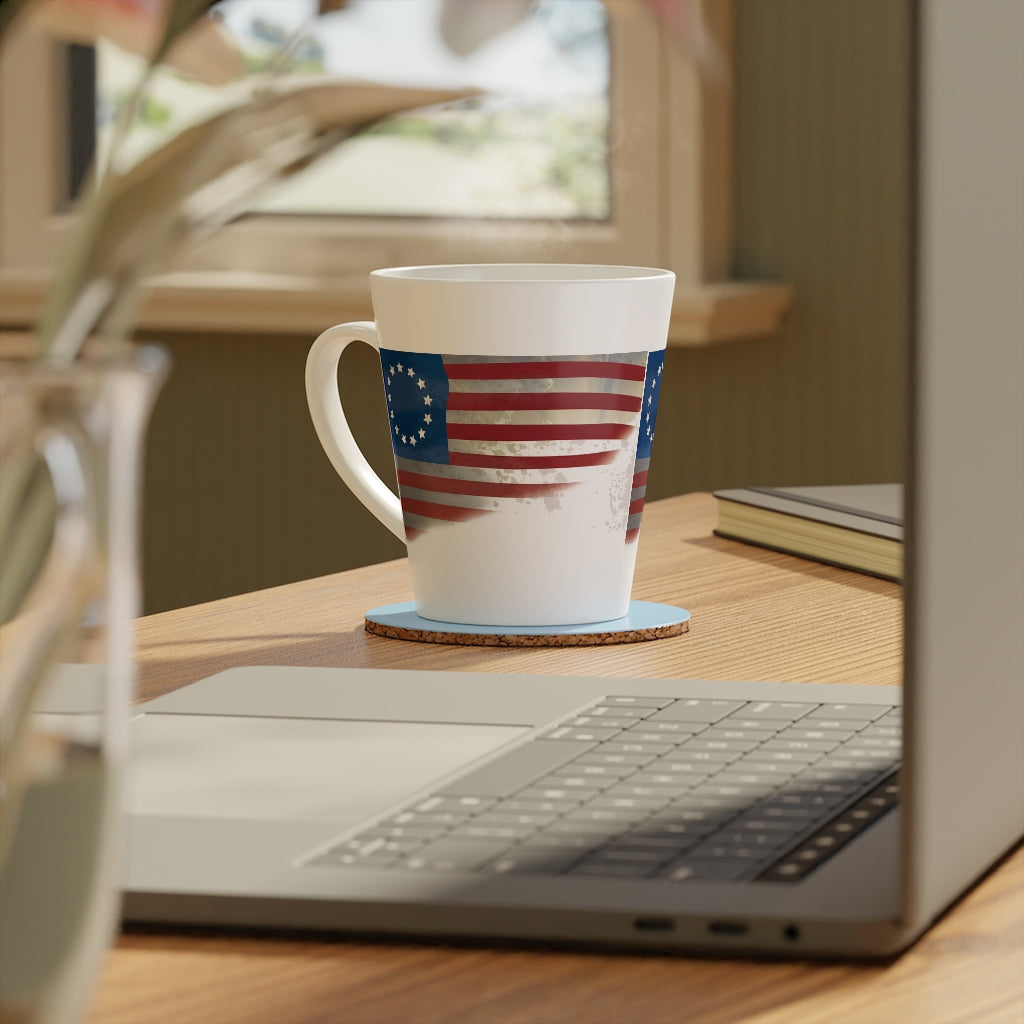 Old Glory Latte Mug, 12oz