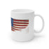 Old Glory White Ceramic Mug, 11oz and 15oz