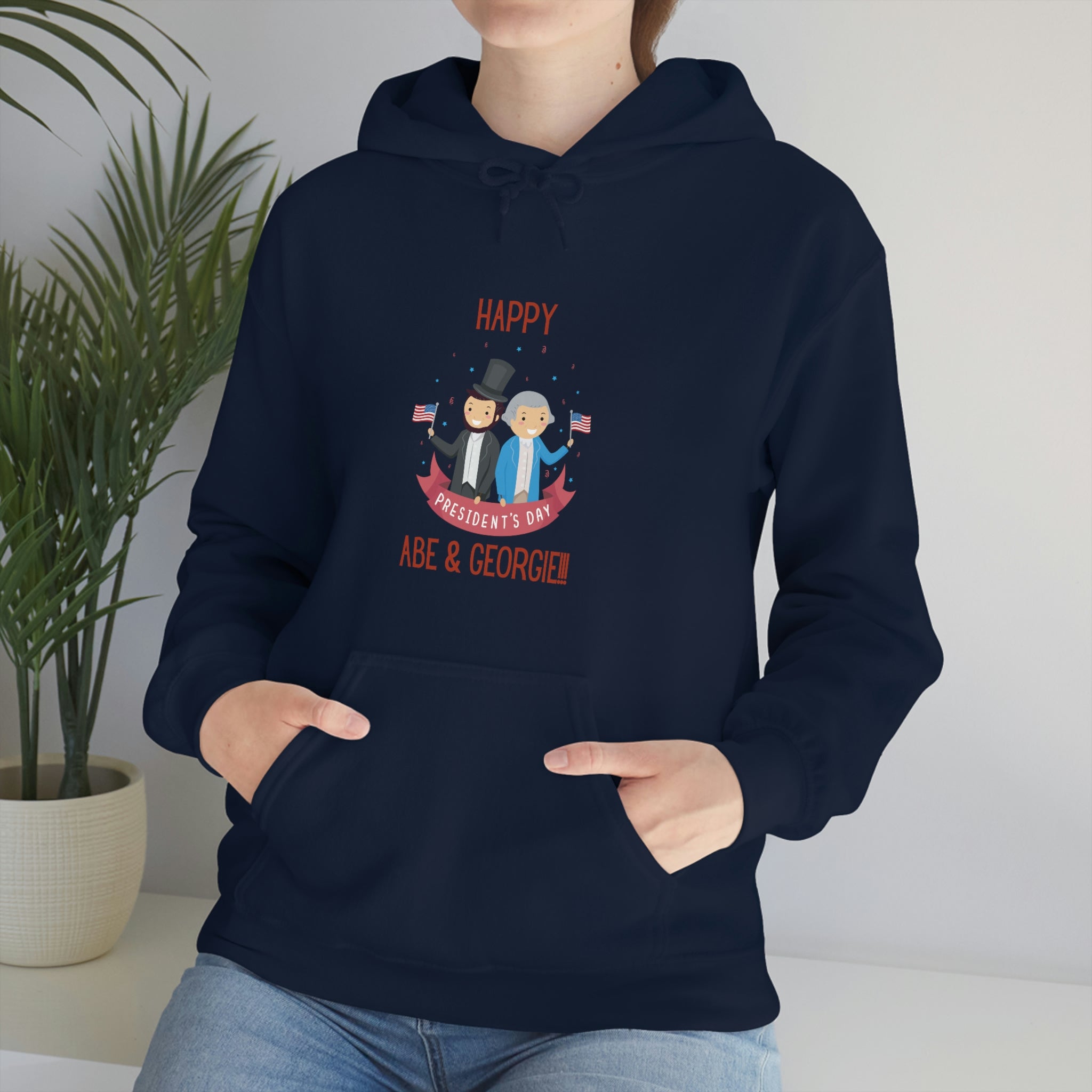 Happy President's Day Abe & Georgie!!! Unisex Heavy Blend™ Hooded Sweatshirt