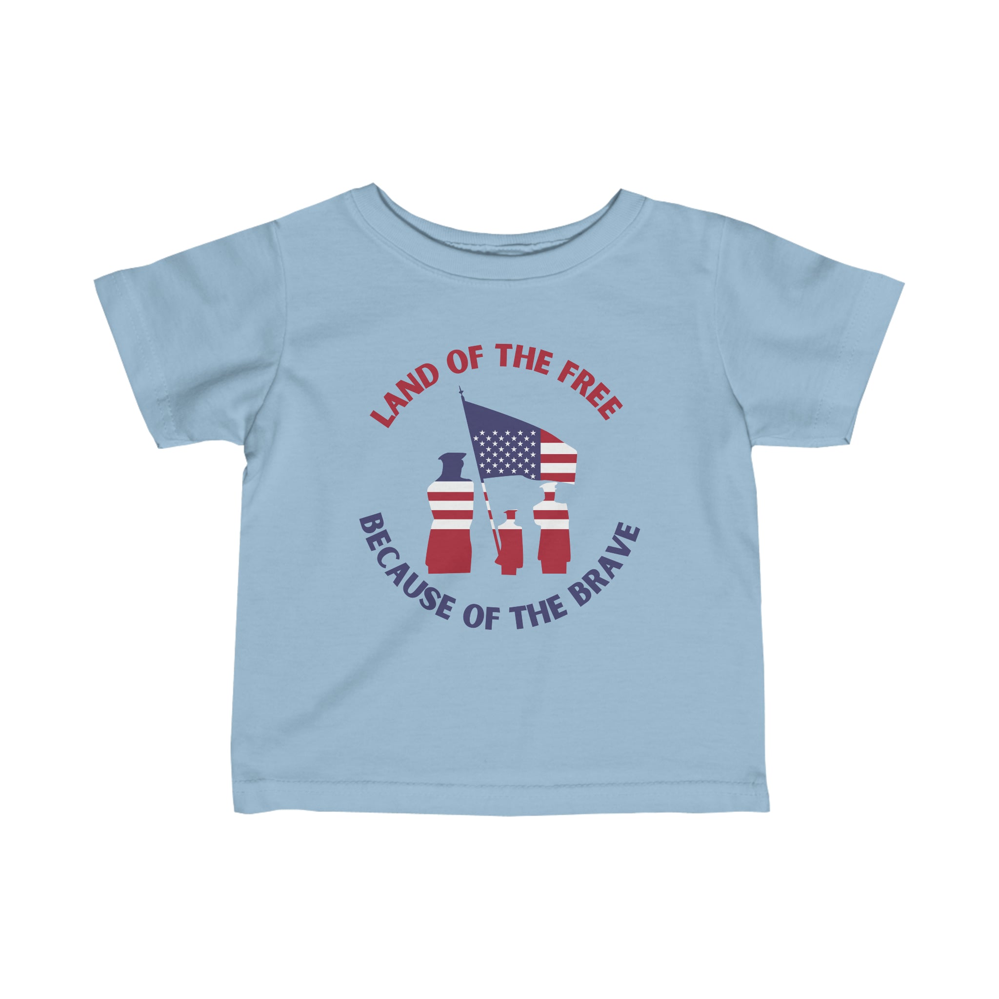 Memorial Day Land Of The Free Infant Fine Jersey Tee