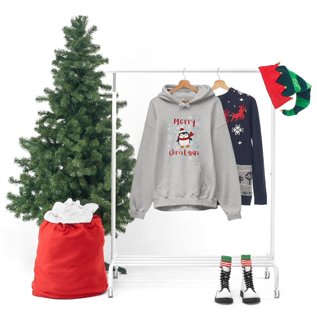 Cute Penguin Christmas Unisex Heavy Blend™ Hooded Sweatshirt