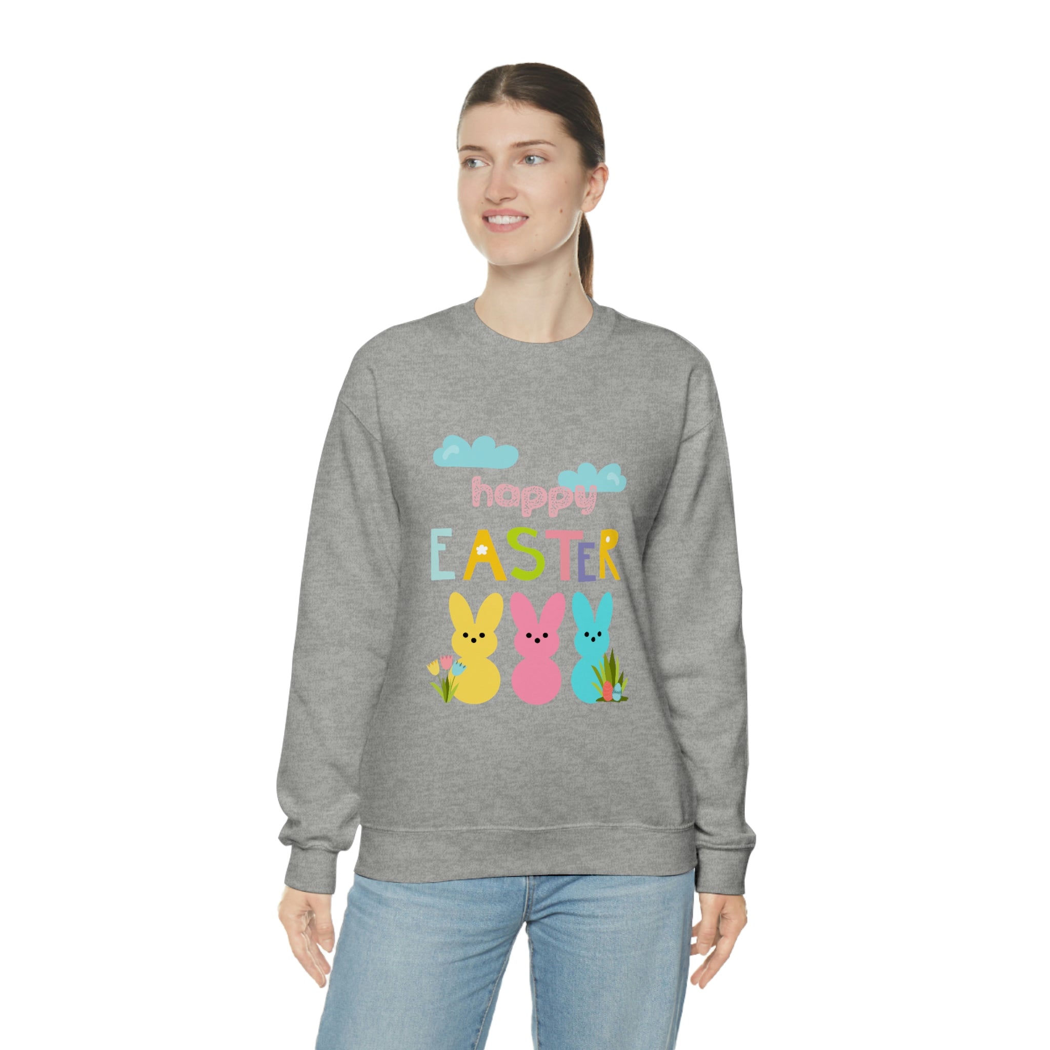 Happy Easter Bunny Unisex Heavy Blend™ Crewneck Sweatshirt