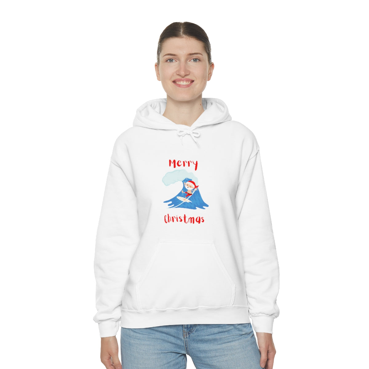 Surfing Santa Unisex Heavy Blend™ Hooded Sweatshirt