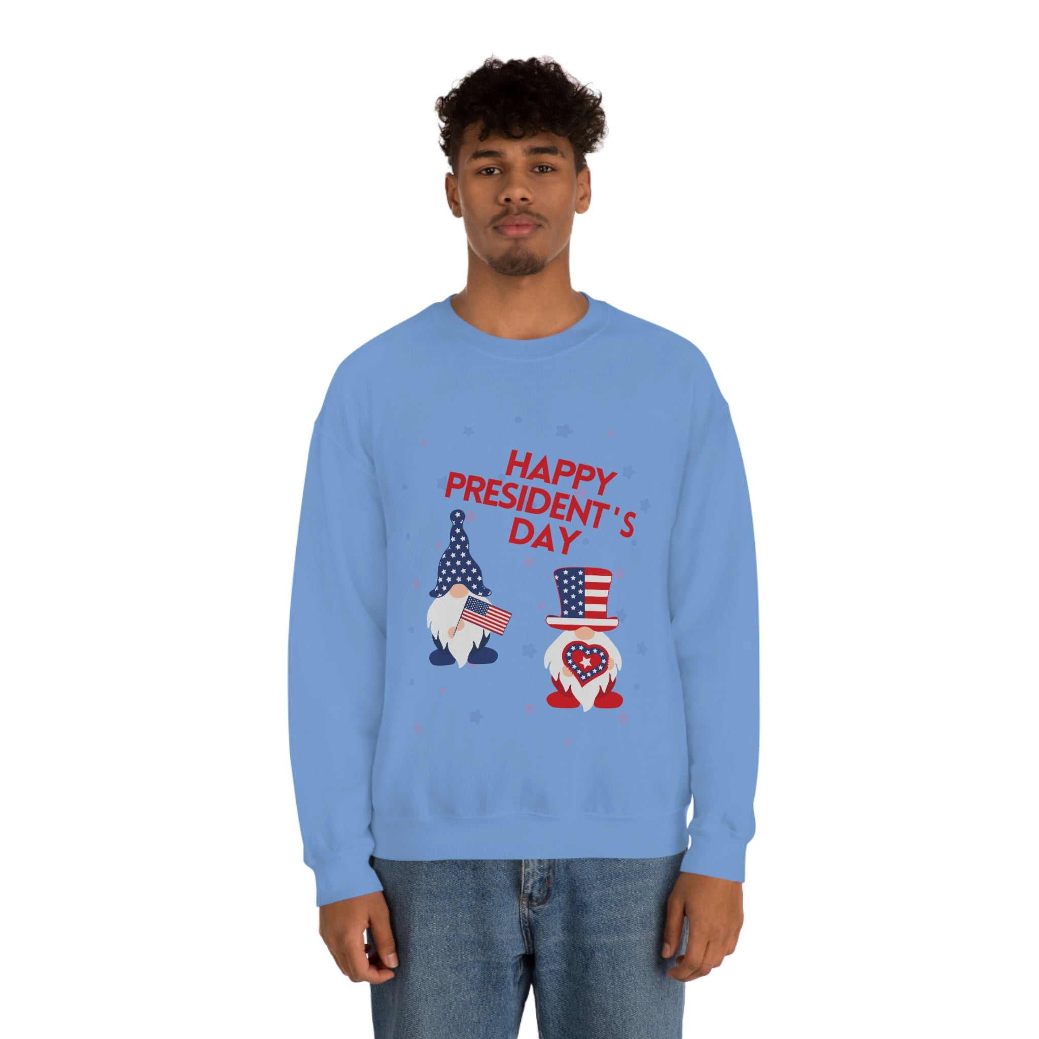 Happy President's Day Gnome Unisex Heavy Blend™ Crewneck Sweatshirt