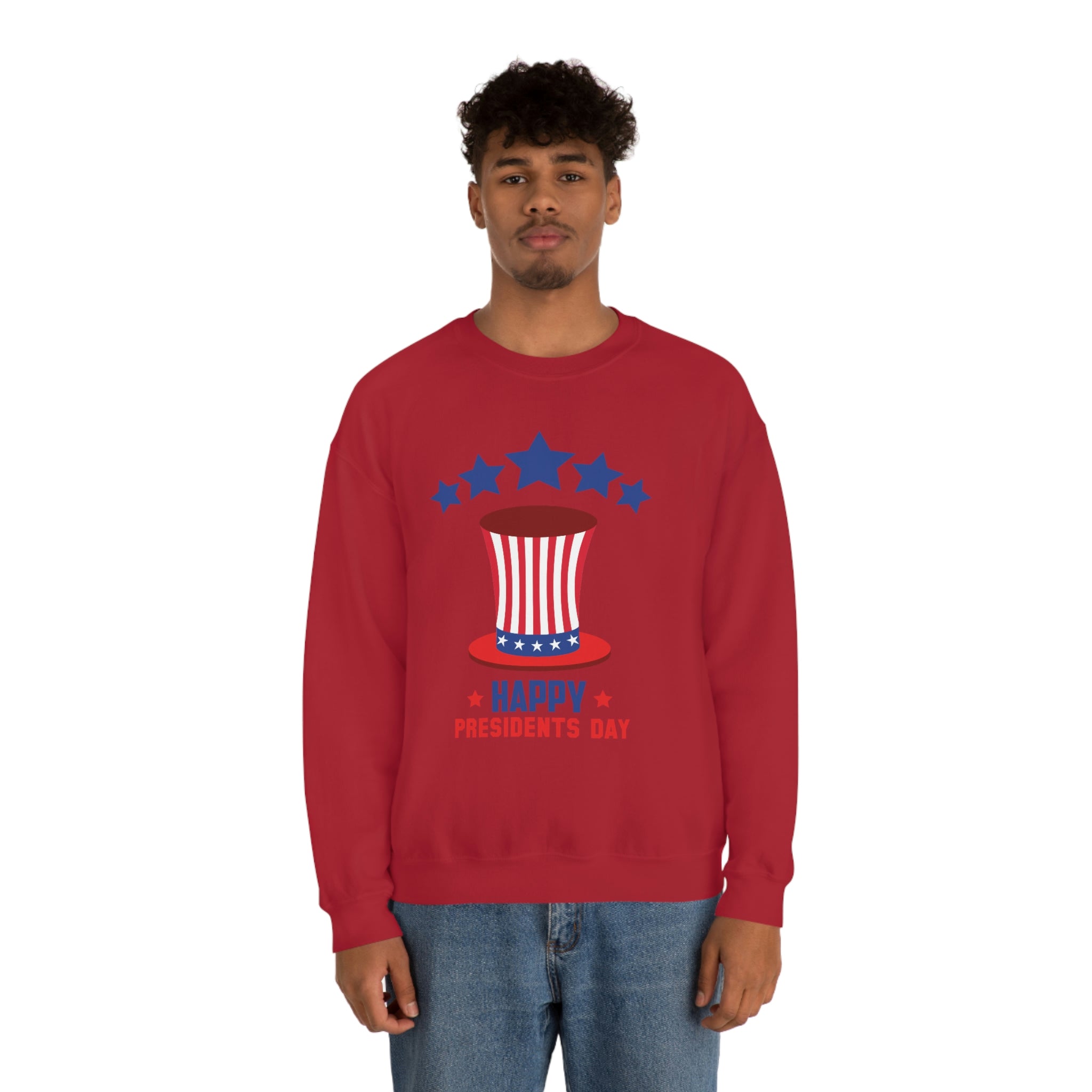 Happy President's Day Hat Unisex Heavy Blend™ Crewneck Sweatshirt