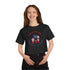 Memorial Day  Land Of The Free Champion Women's Heritage Cropped T-Shirt