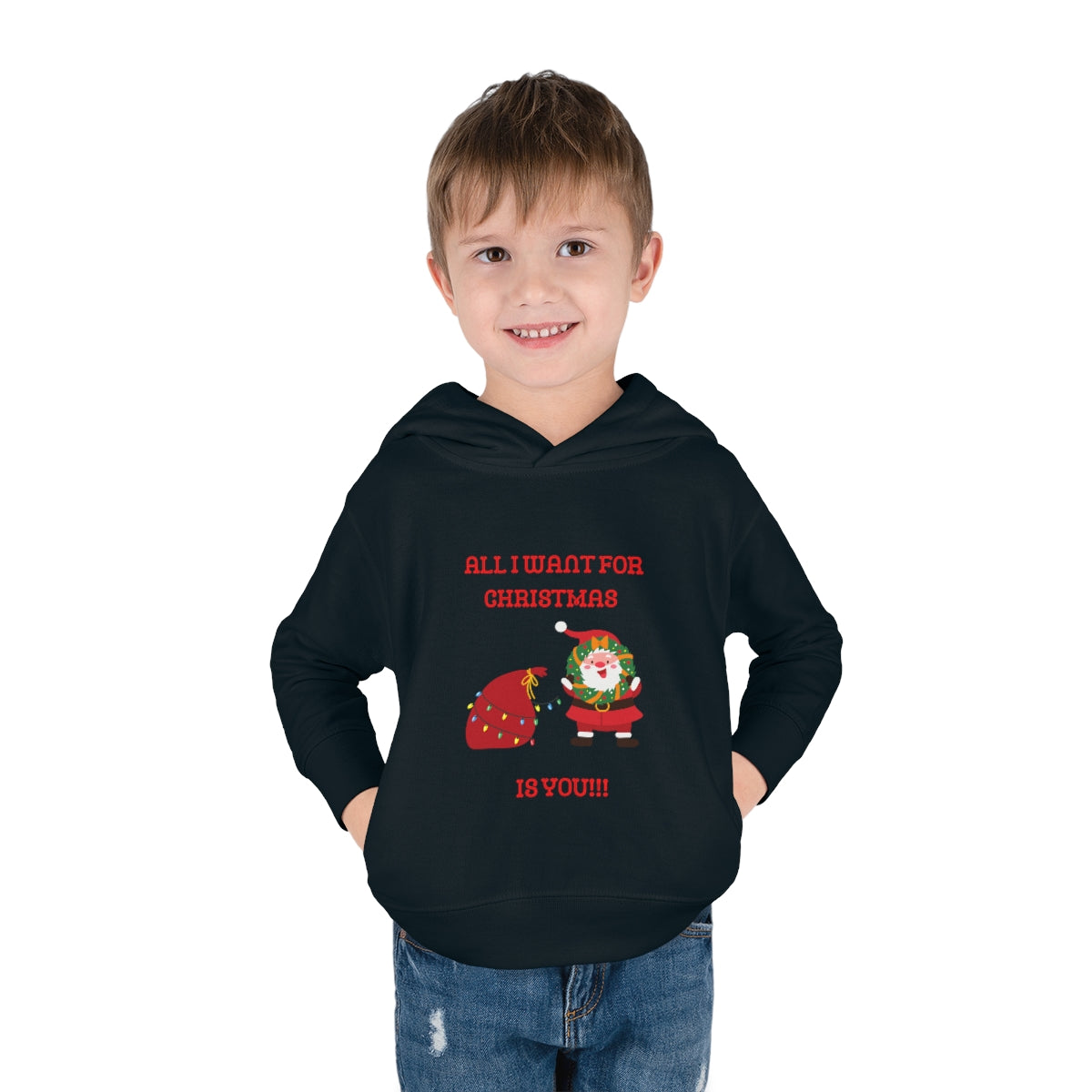 All I Want For Christmas Is You!!!Toddler Pullover Fleece Hoodie