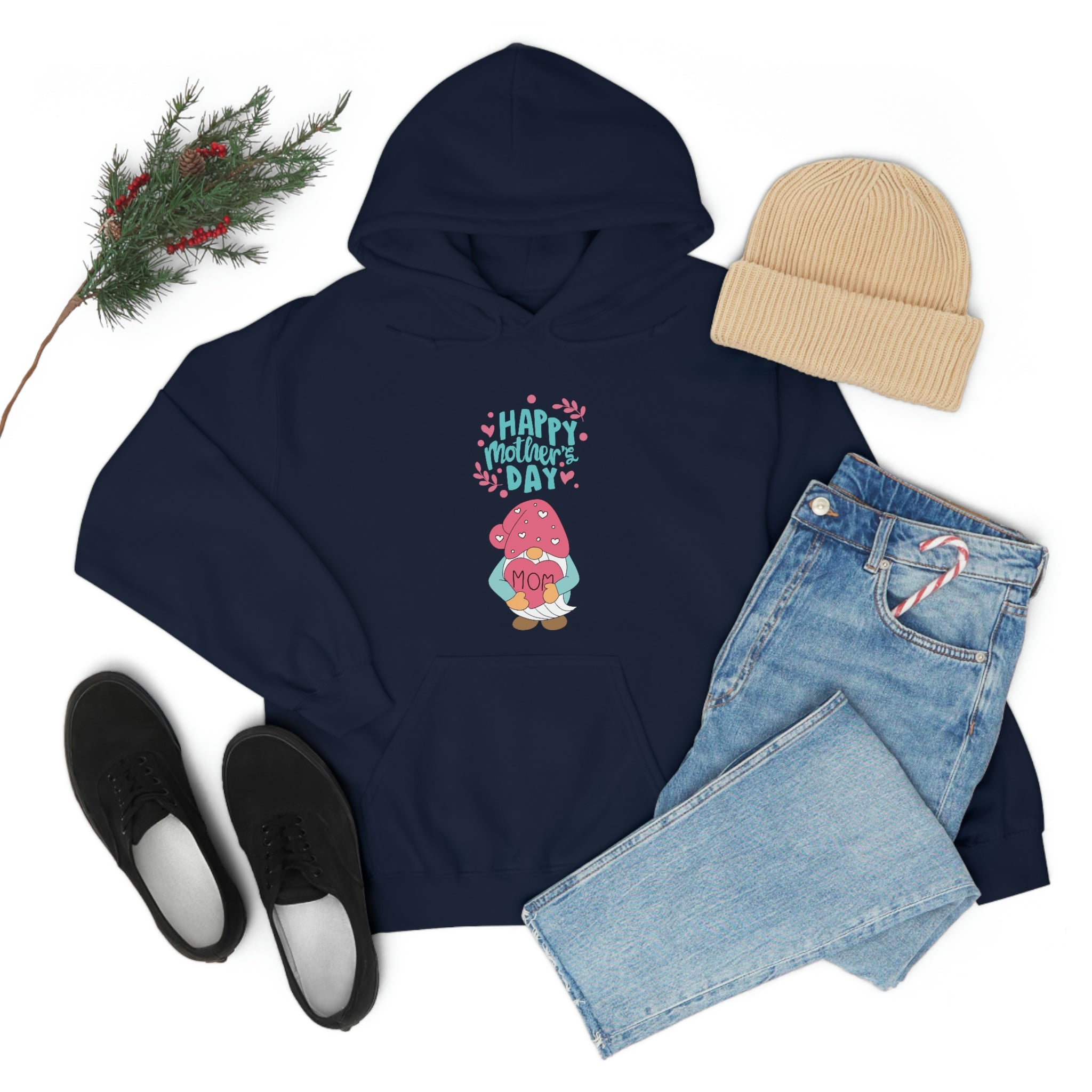 Happy Mother's Day Gnome Unisex Heavy Blend™ Hooded Sweatshirt