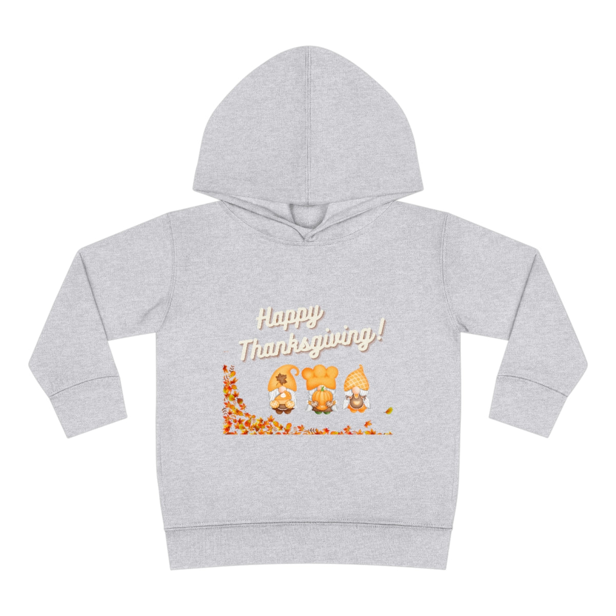 Happy Thanksgiving Gnome Toddler Pullover Fleece Hoodie