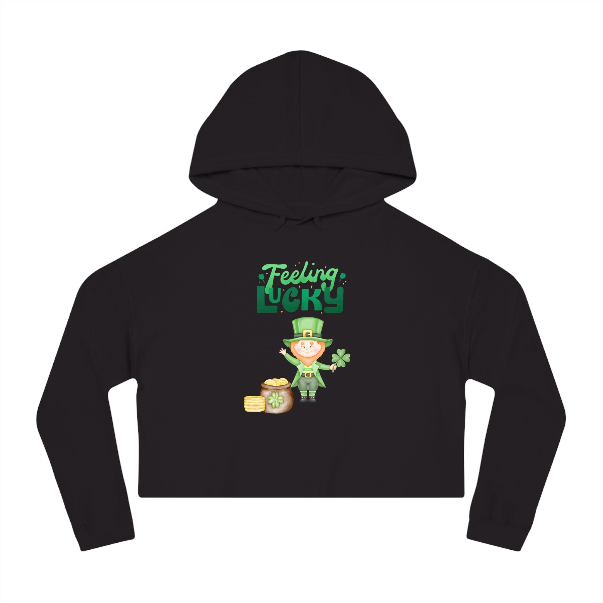 Feeling Lucky Women’s Cropped Hooded Sweatshirt