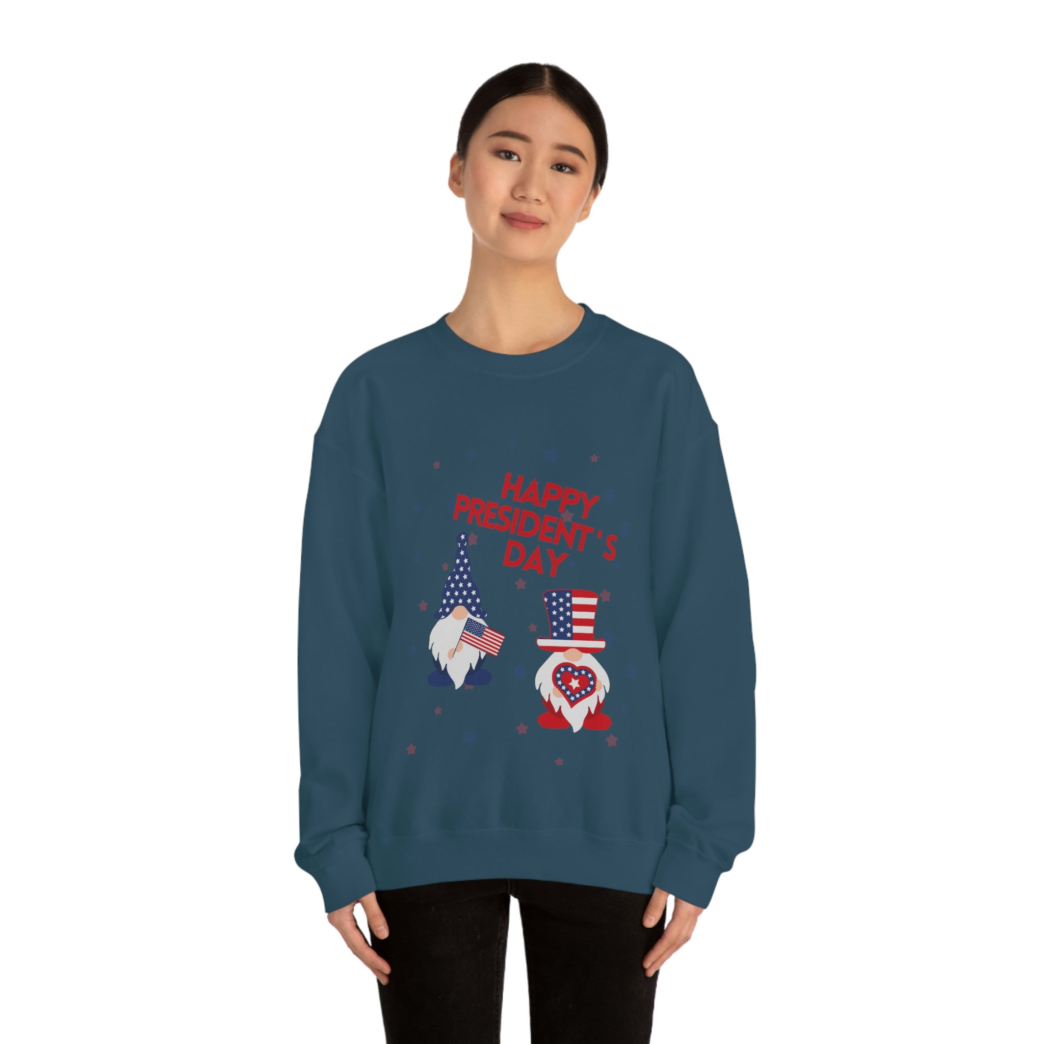 Happy President's Day Gnome Unisex Heavy Blend™ Crewneck Sweatshirt