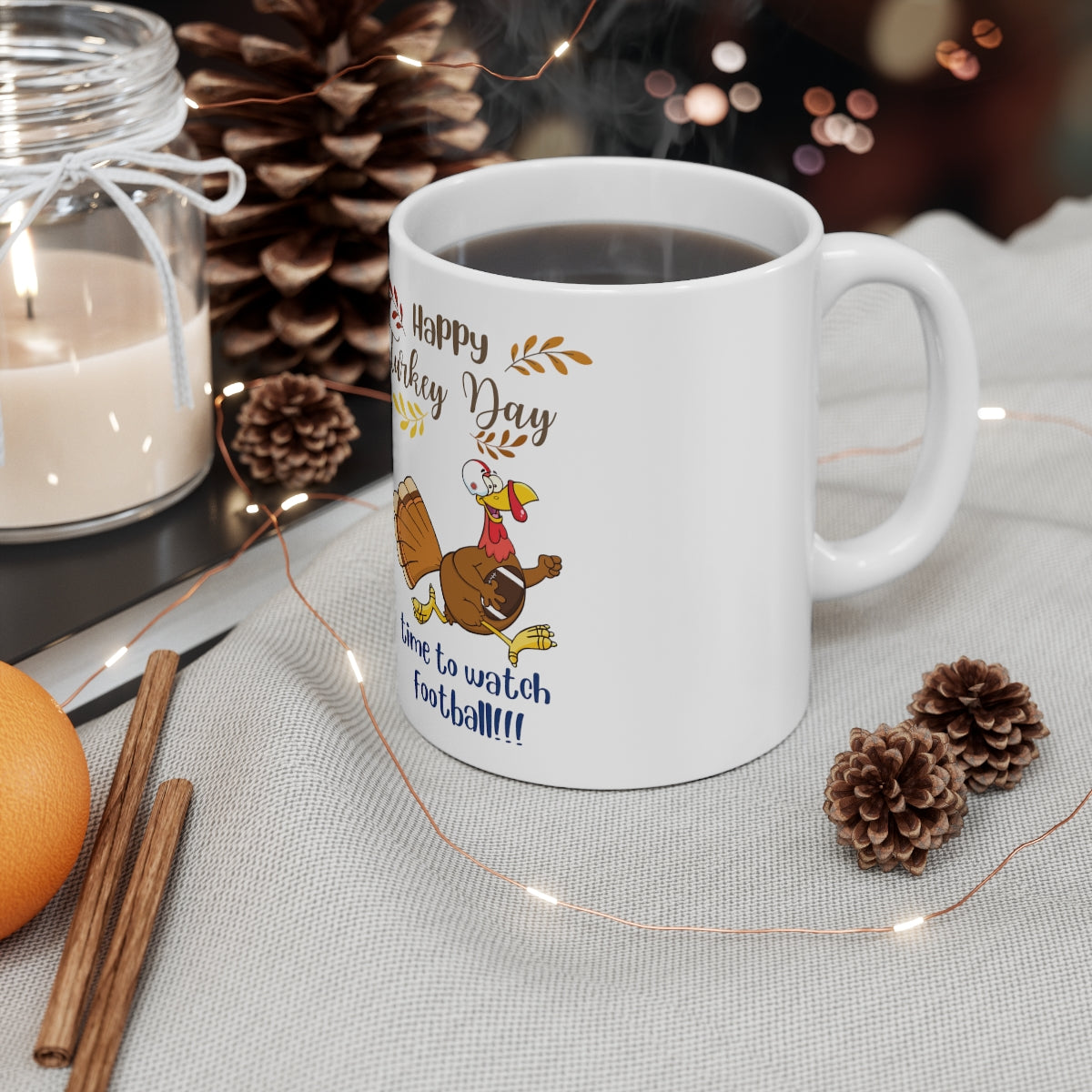 Happy Turkey Day Ceramic Mug 11oz