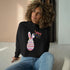 Happy Easter Day Bunny Crop Hoodie