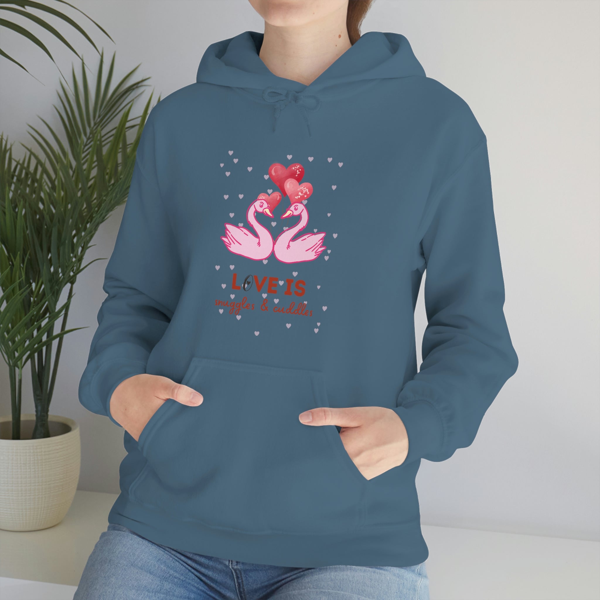 Love Is Snuggles & Cuddles Unisex Heavy Blend™ Hooded Sweatshirt