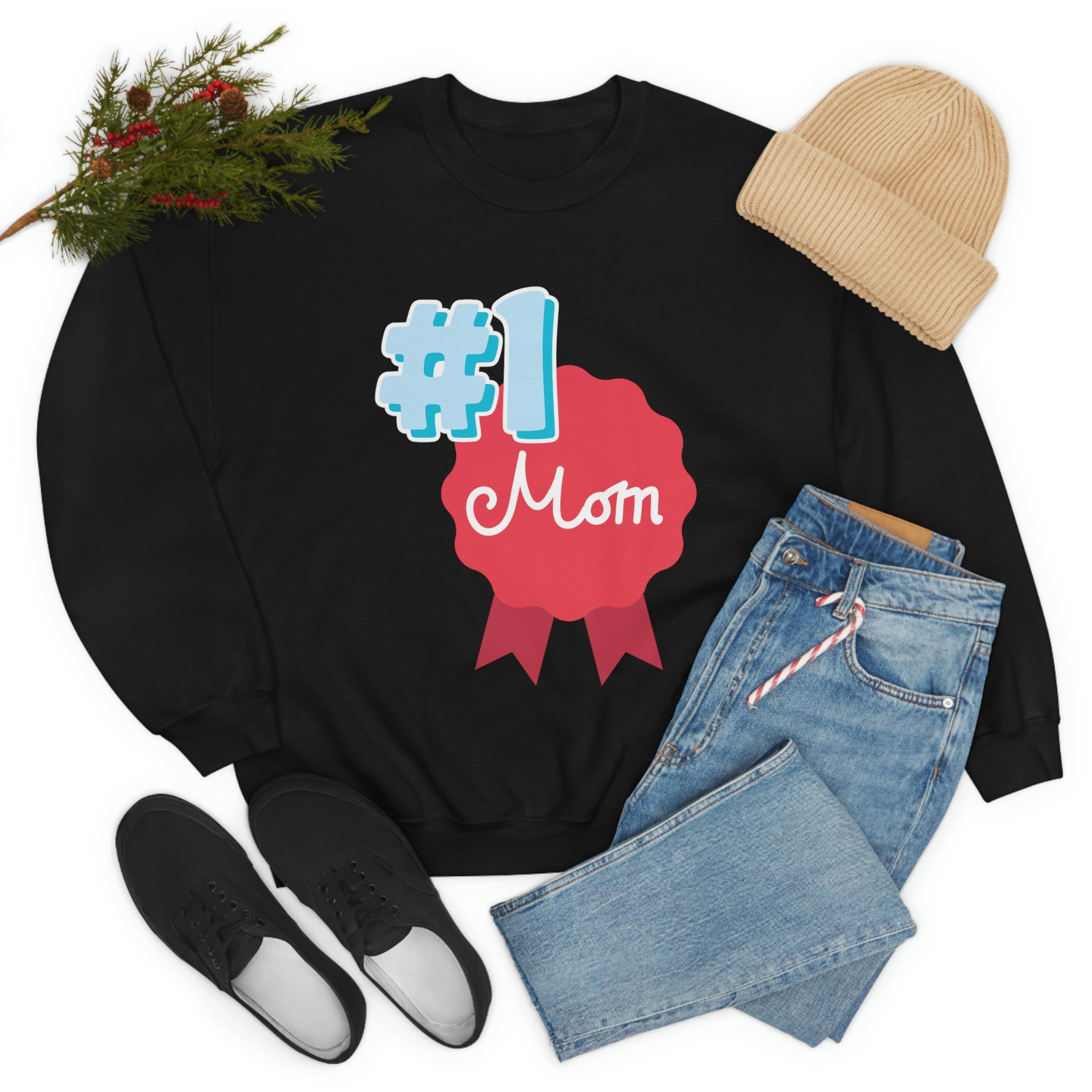 Mom You're No.1 Unisex Heavy Blend™ Crewneck Sweatshirt