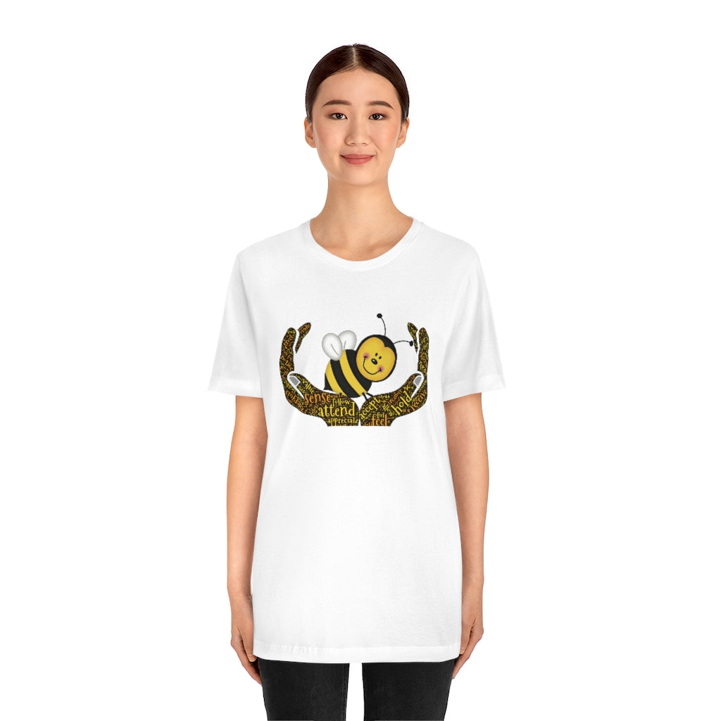 Bee Happy Unisex Jersey Short Sleeve Tee