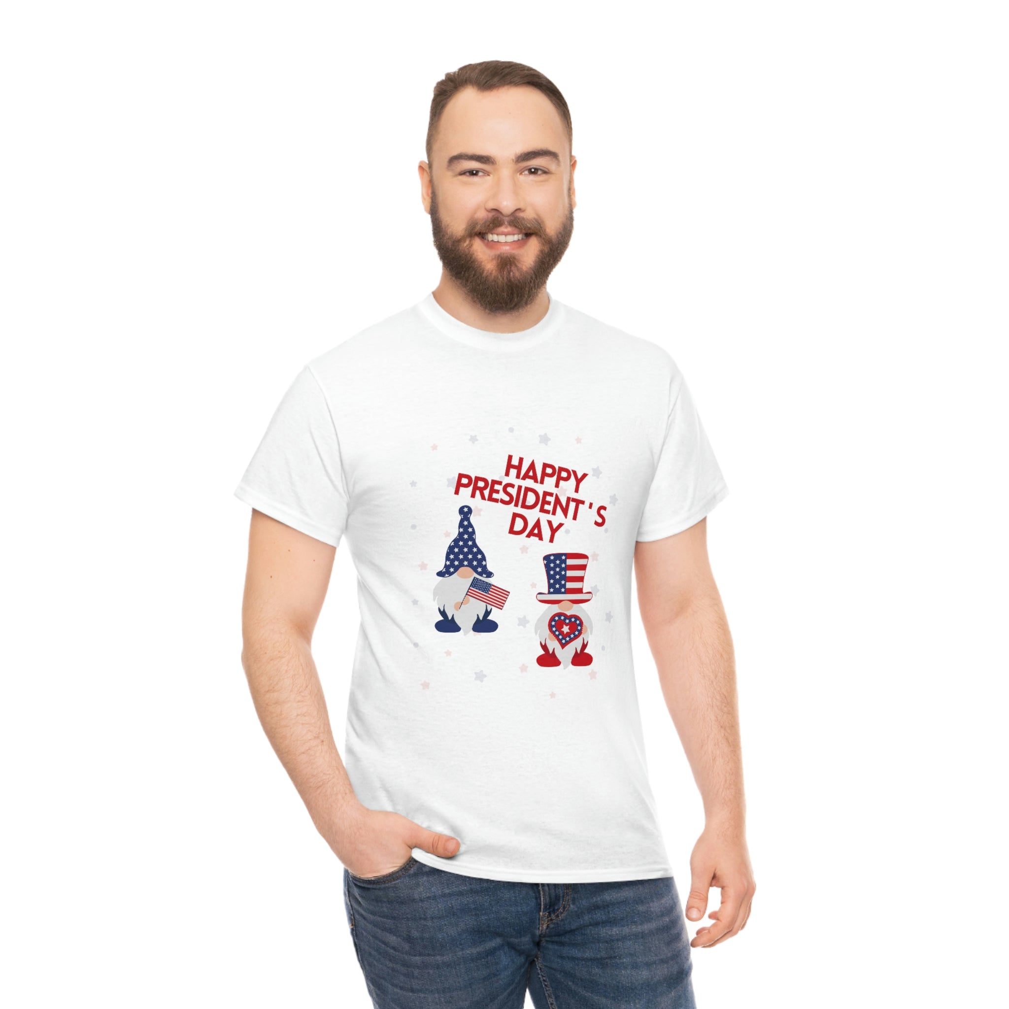 Happy President's Day Gnome Unisex Heavy Cotton Tee