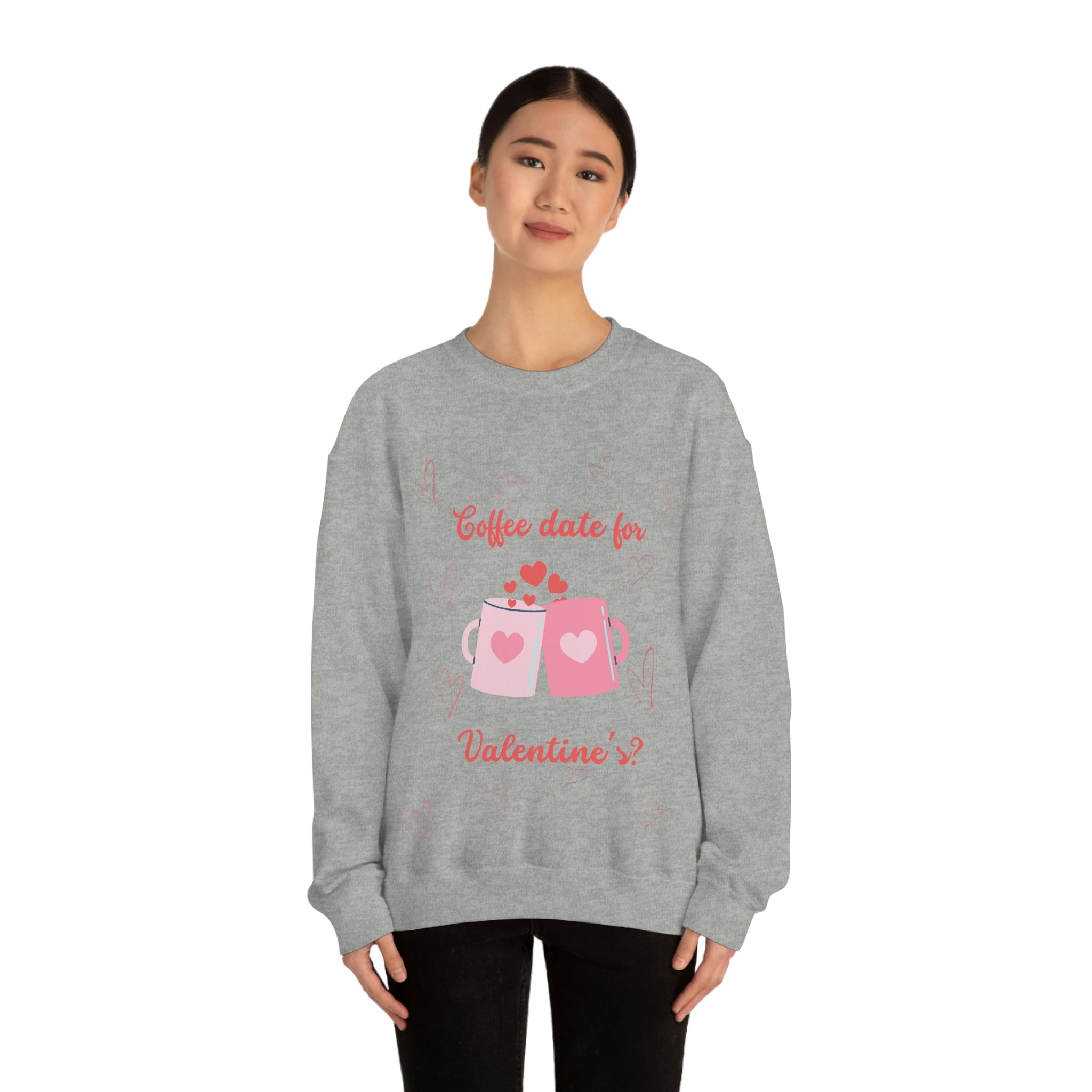 Coffee Date For Valentine's Unisex Heavy Blend™ Crewneck Sweatshirt