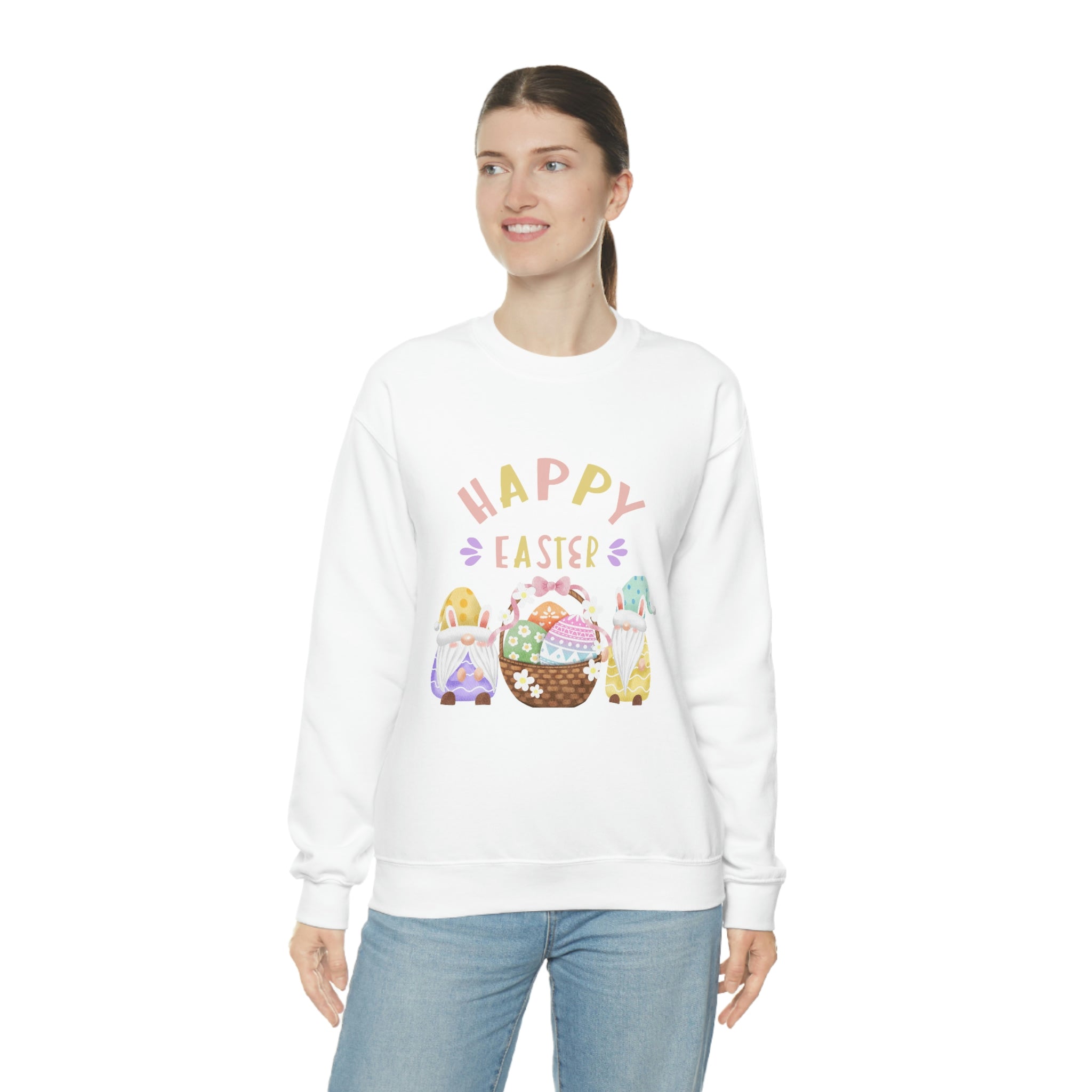 Happy Easter Gnome Unisex Heavy Blend™ Crewneck Sweatshirt