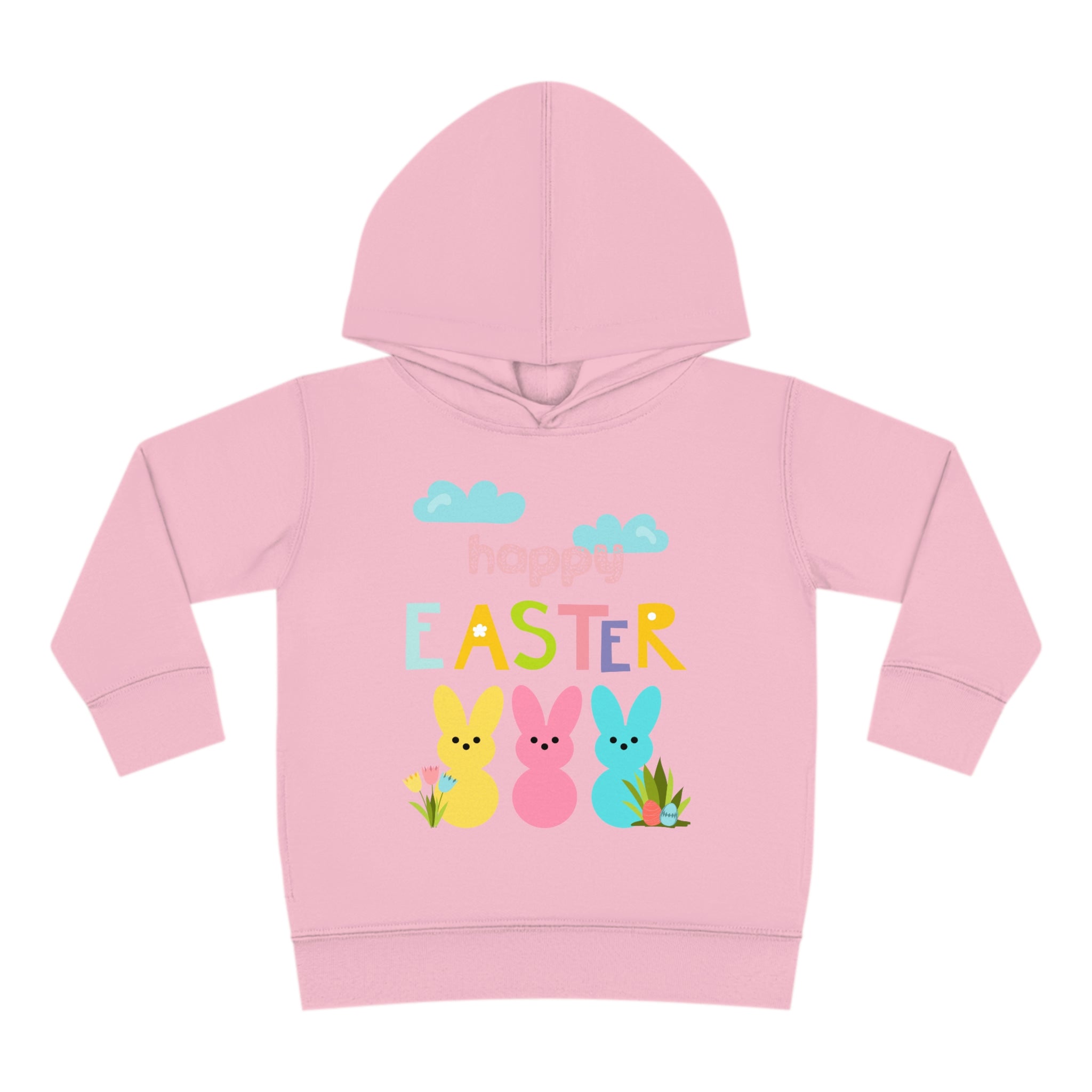 Happy Easter Bunny Toddler Pullover Fleece Hoodie