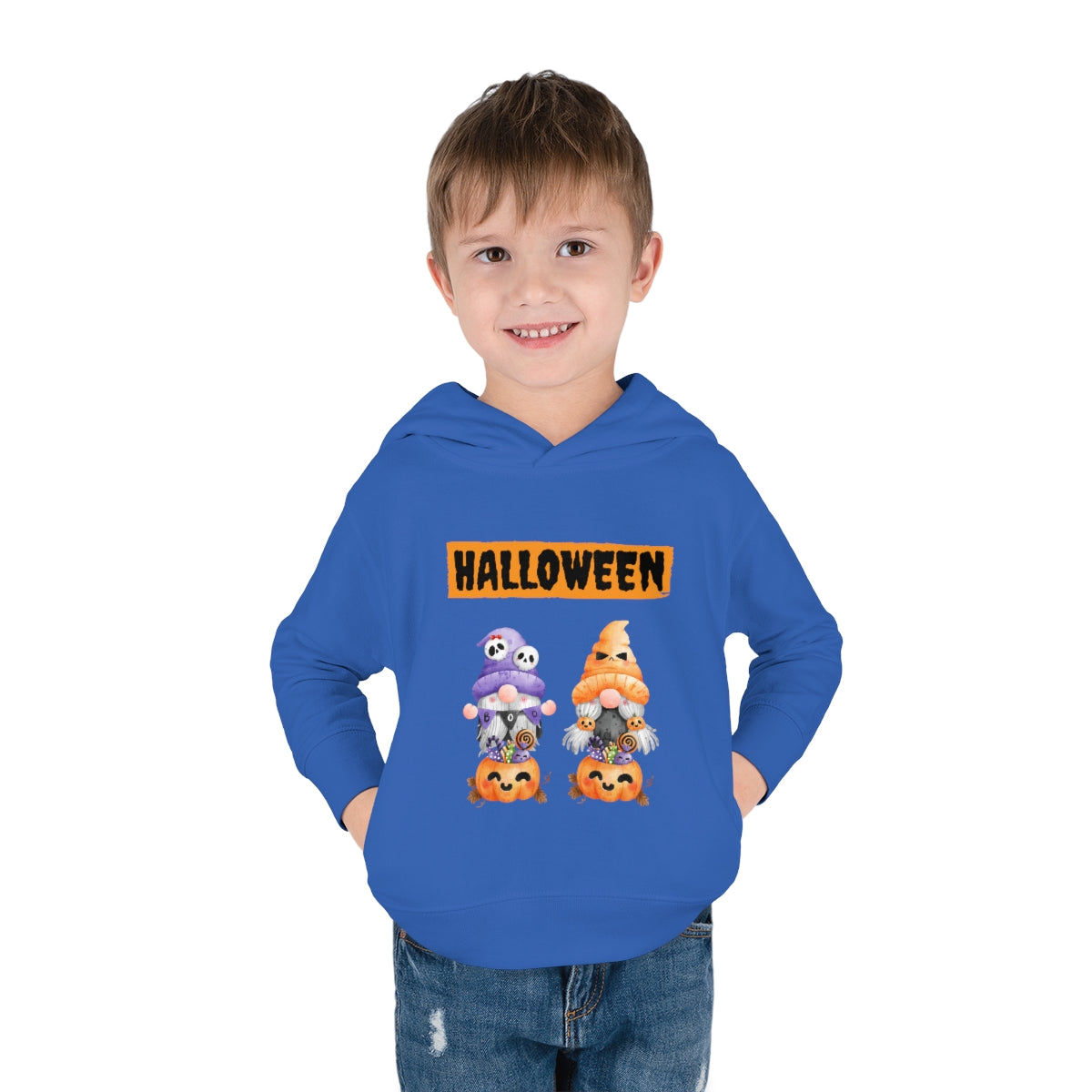 Happy Halloween Pumpkin Candies Toddler Pullover Fleece Hoodie