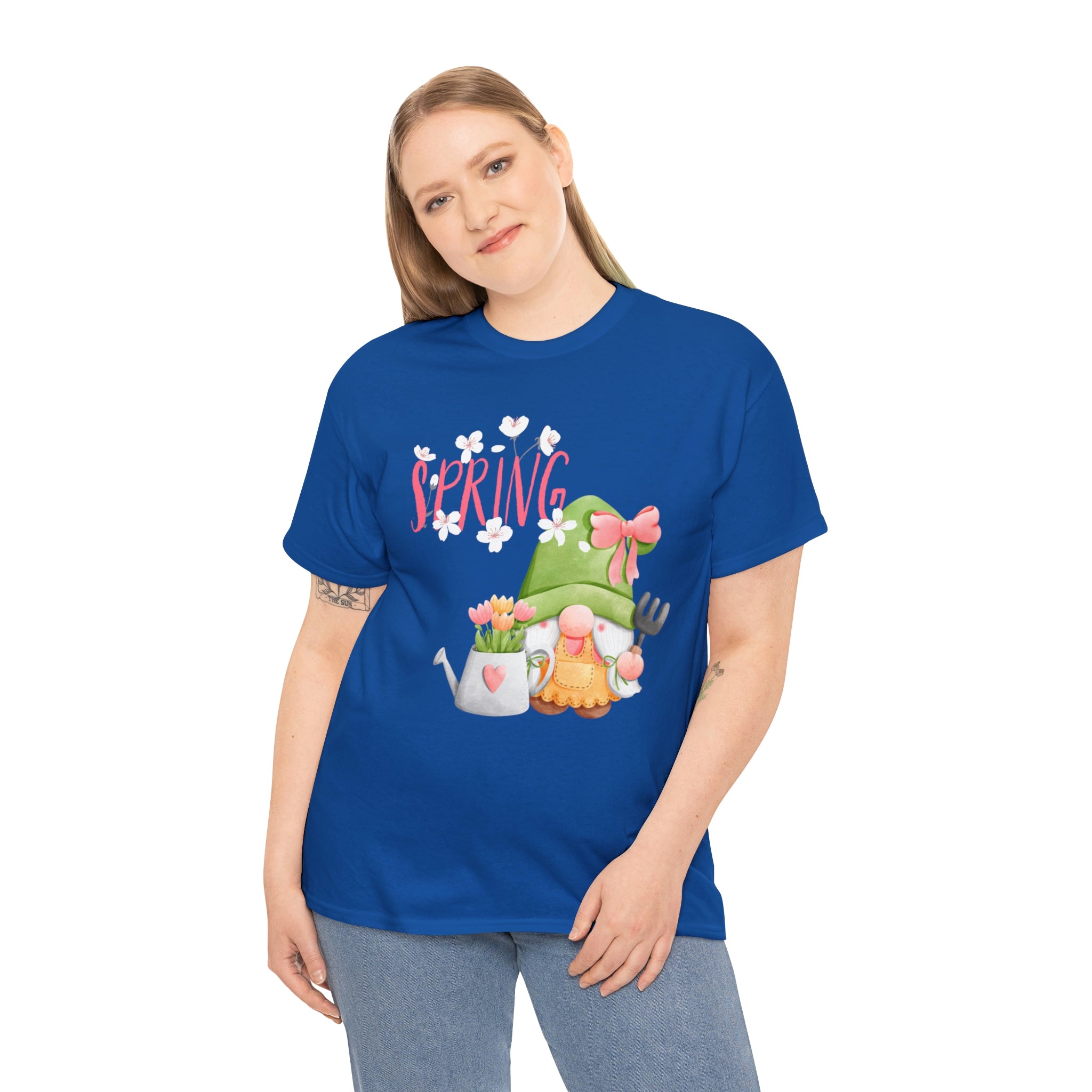 Gnome Happy Spring Unisex Heavy Cotton Tee
