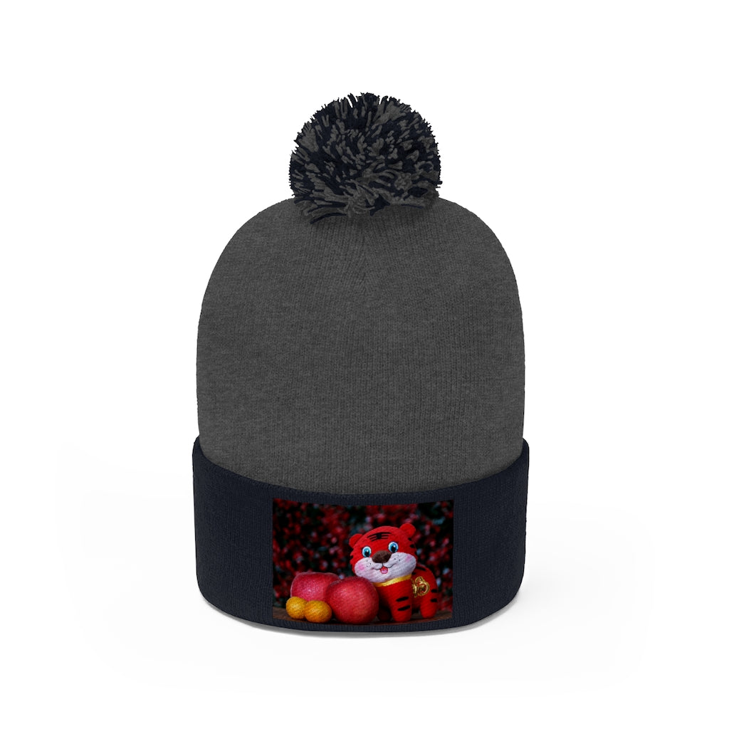 Tiger Pom Pom Beanie