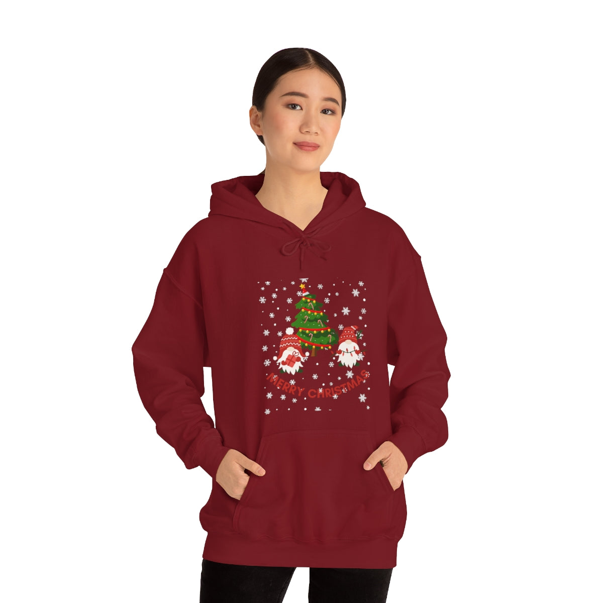 Merry & Bright Holidays Christmas Unisex Heavy Blend™ Hooded Sweatshirt