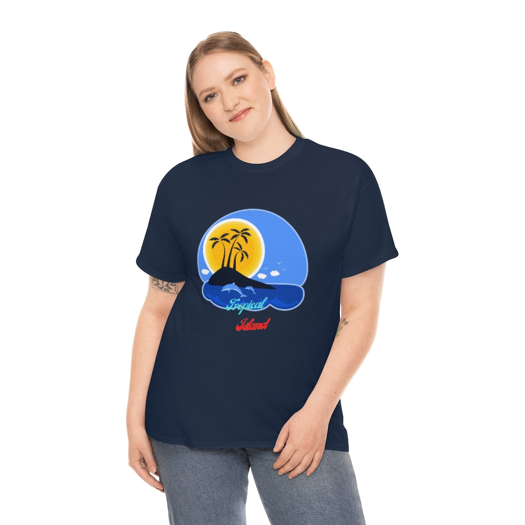 Tropical Island Unisex Heavy Cotton Tee