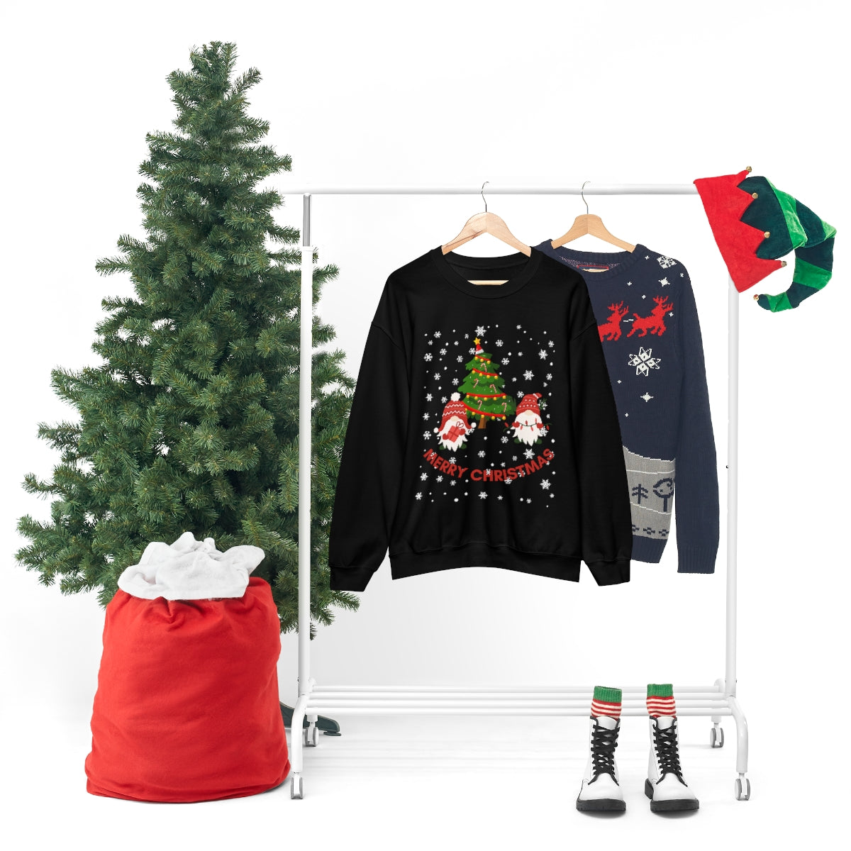 Merry & Bright Holidays Christmas Unisex Heavy Blend™ Crewneck Sweatshirt